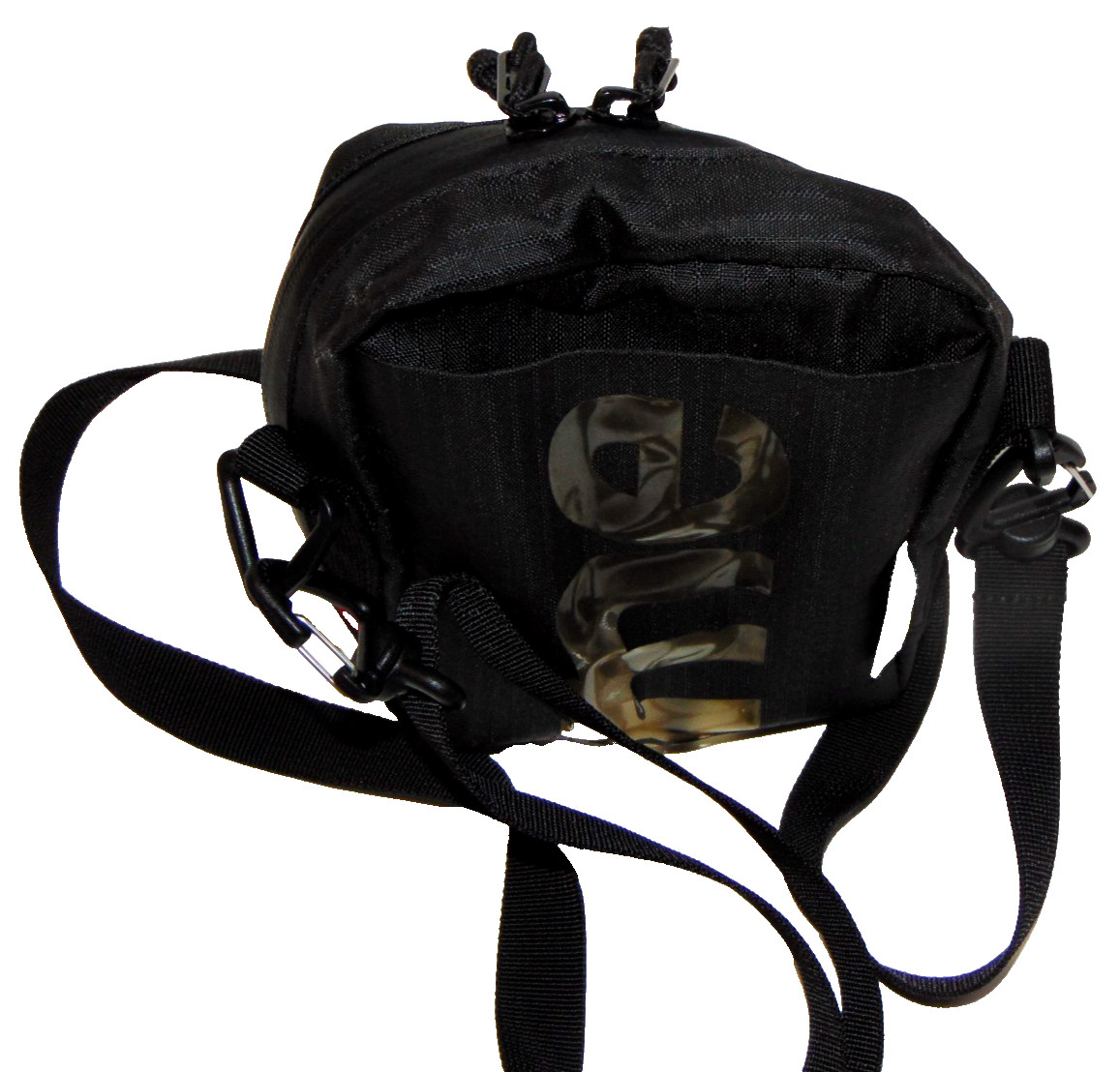 Supreme Shoulder Bag SS21 Black Translucent Logo Cordura Crossbody Authentic