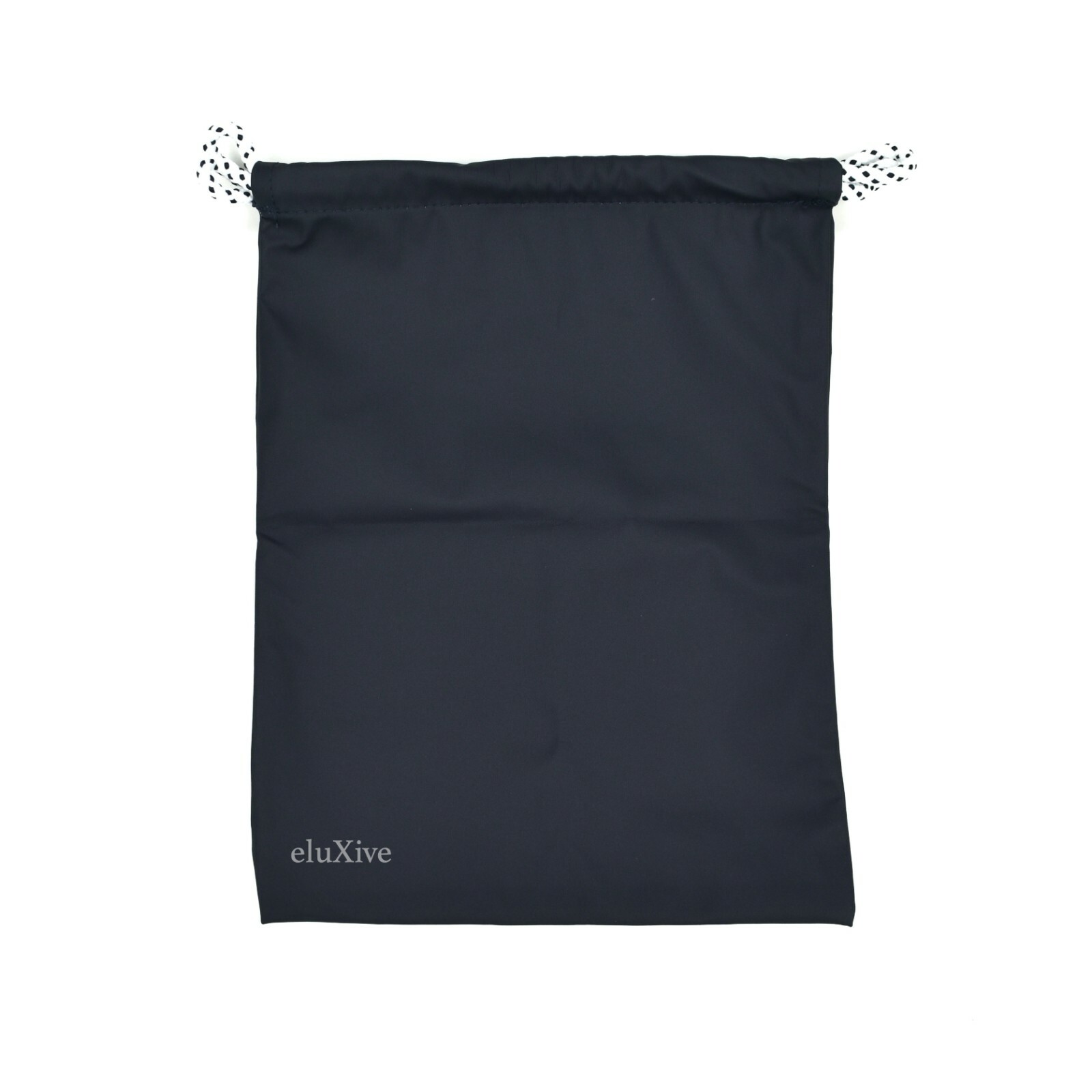NWT Lacoste Logo Print Mini Drawstring Bag Navy Woven Polyester Travel AUTHENTIC