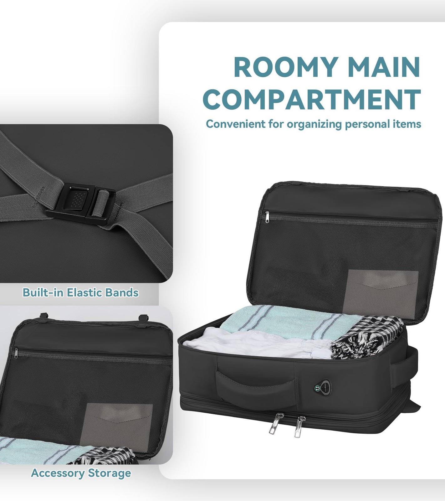 Travel Backpack, 50L Expandable Extra Large Laptop Backpack, Carry On Backpack