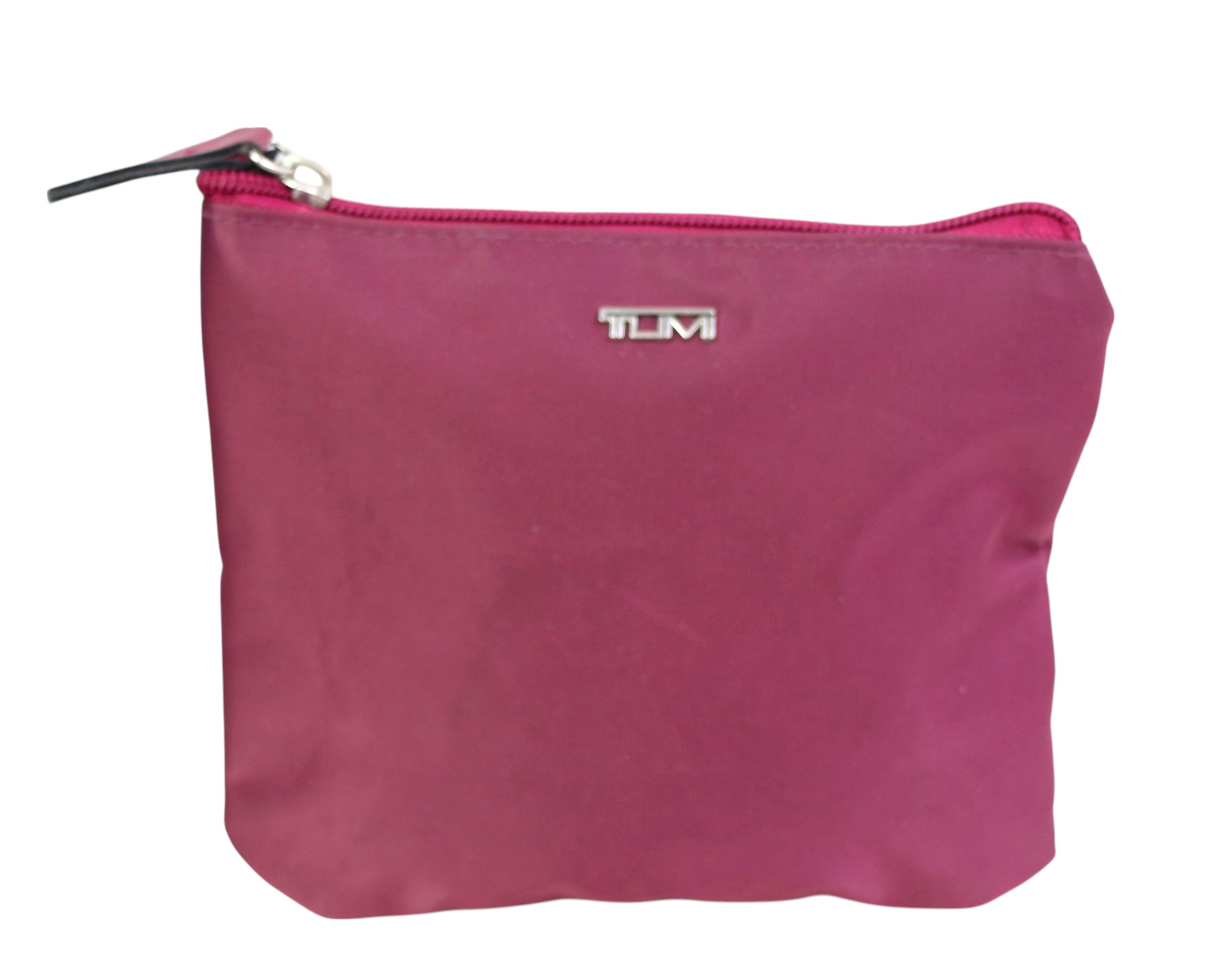 Tumi for DELTA MAGENTA NYLON CANVAS ZIP TOILETRY CASE SHAVING TRAVEL KIT EMPTY