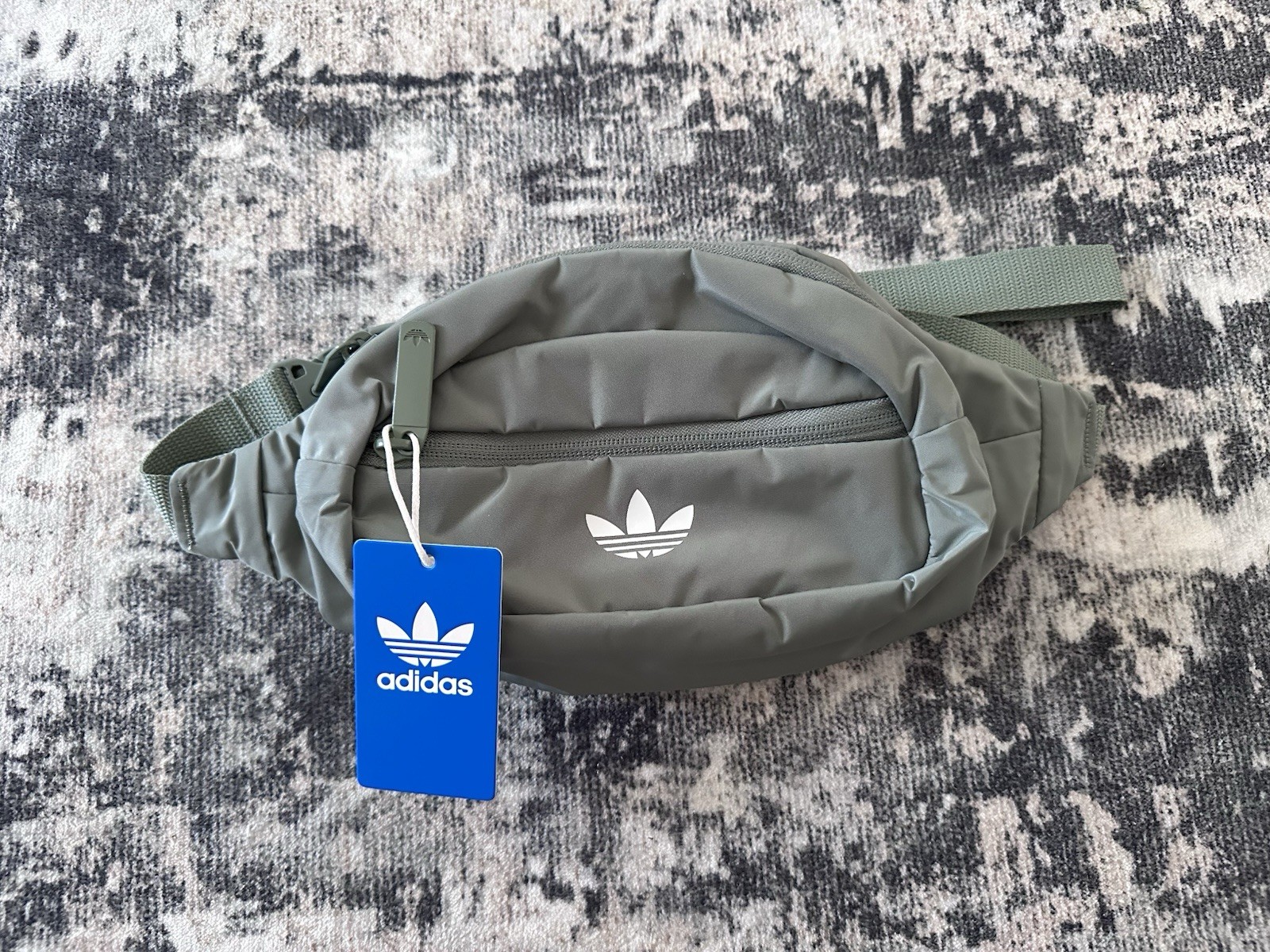 Brand New Adidas Originals National Waist Pack Silver Green + Freebies