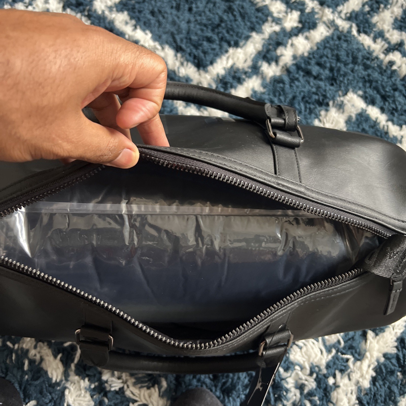 Jordan Jumpman “jumpman” Leather Duffel Bag Black, New With Tags
