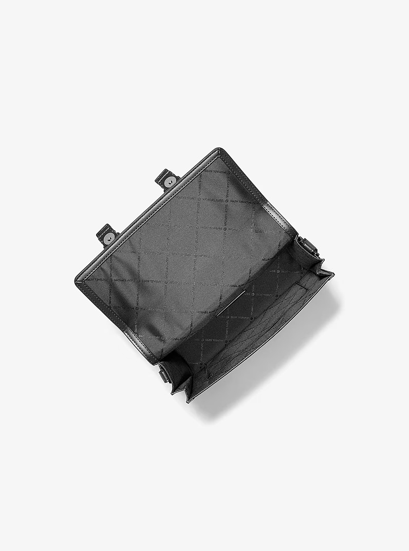 Michael Kors Men’s Cooper Signature Logo Trunk Crossbody Bag Bright White