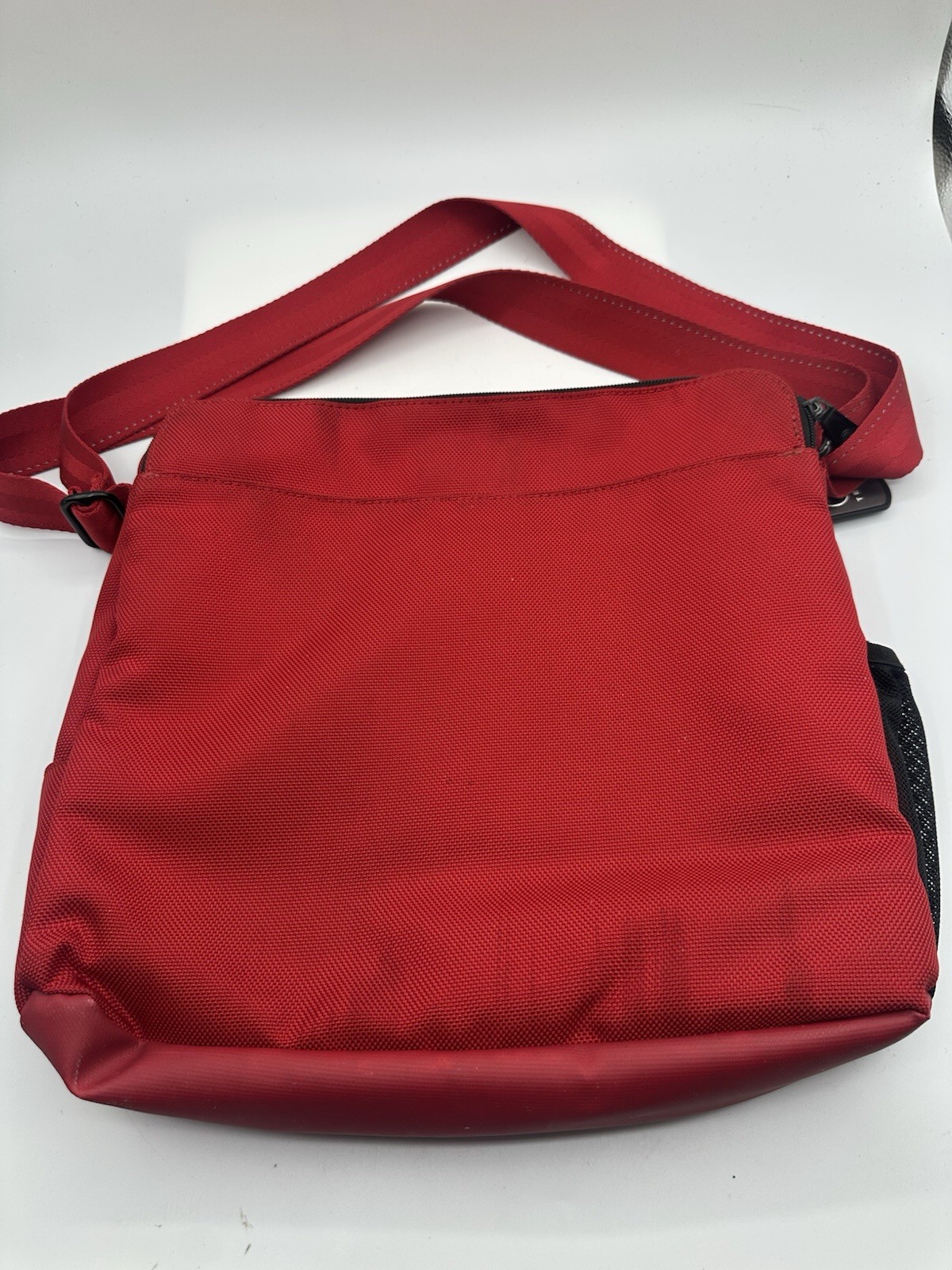 Tumi T-Tech Red Canvas Style Messenger Crossbody Bag