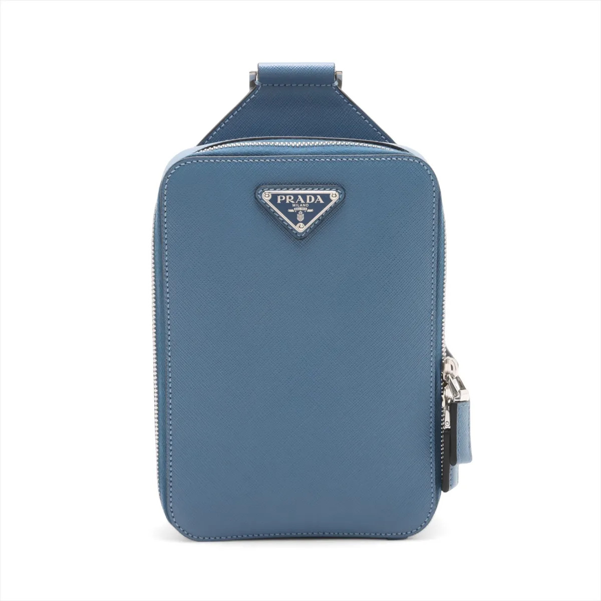 Prada Saffiano Leather Sling backpack Blue