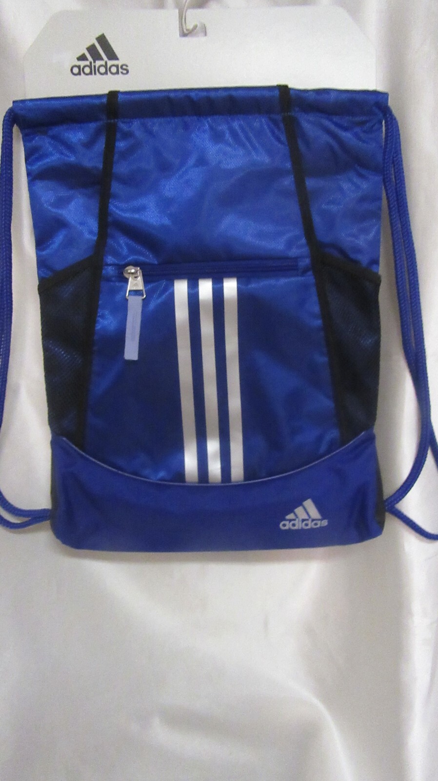 ADIDAS ALLIANCE II SACK PACK (BACK PACK) NEW W/T BLUE /SVR/ METALLIC LIGHTWEIGHT