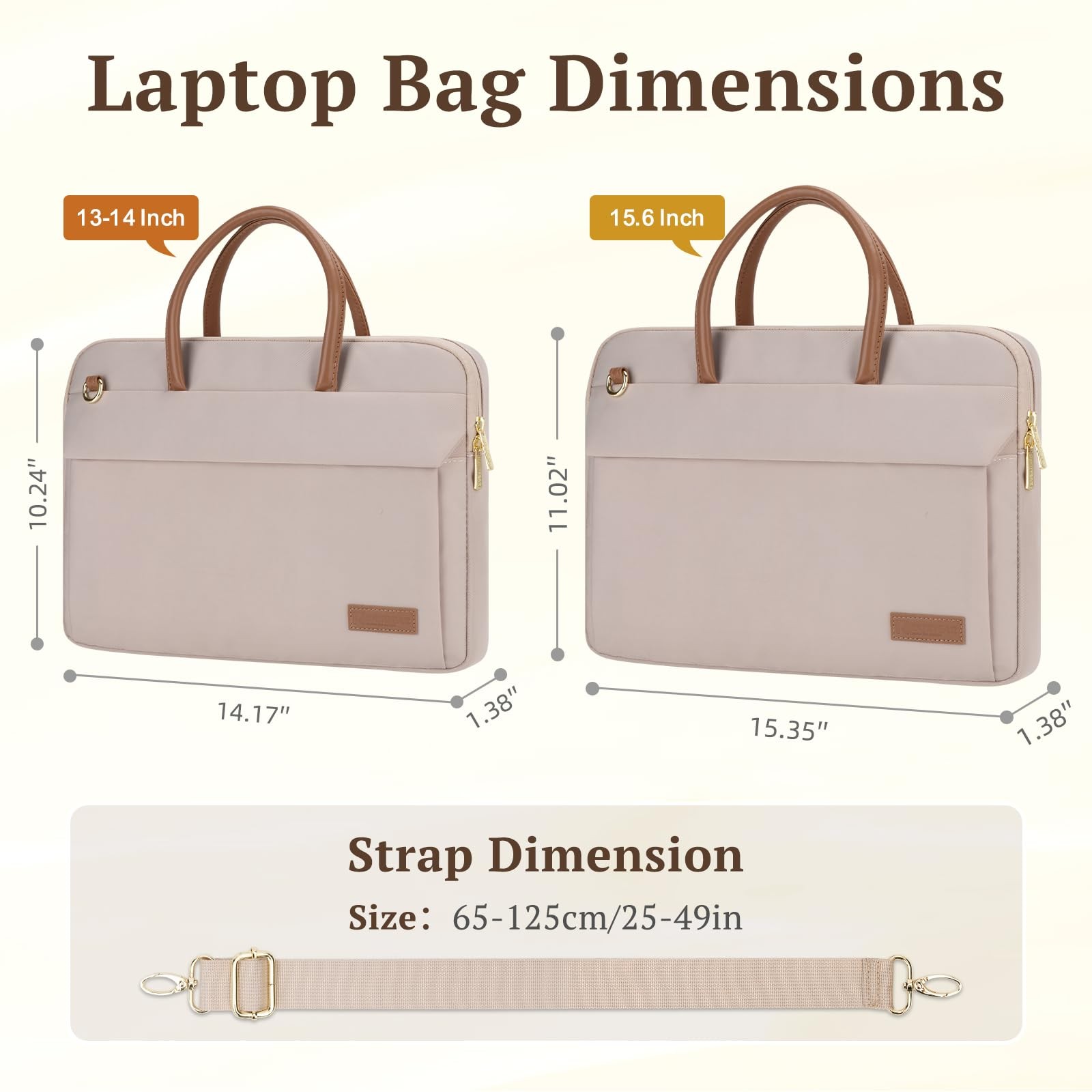 RAINYEAR 14 Inch Laptop Bag for , Protective Waterproof Large Capacity Comput…