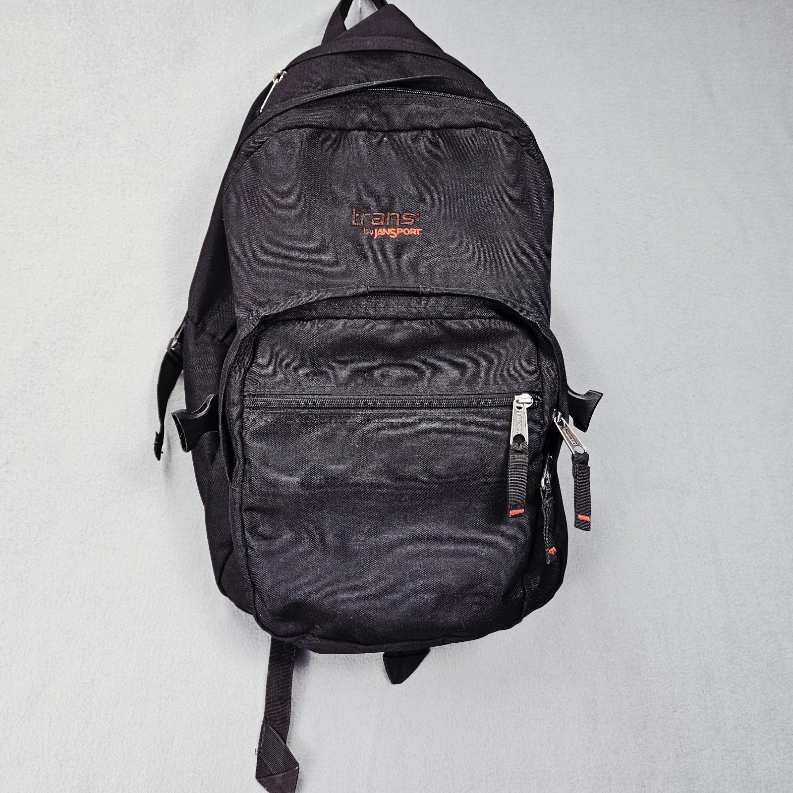 Trans by JanSport Book Backpack Black One Size School Transport Zip Close