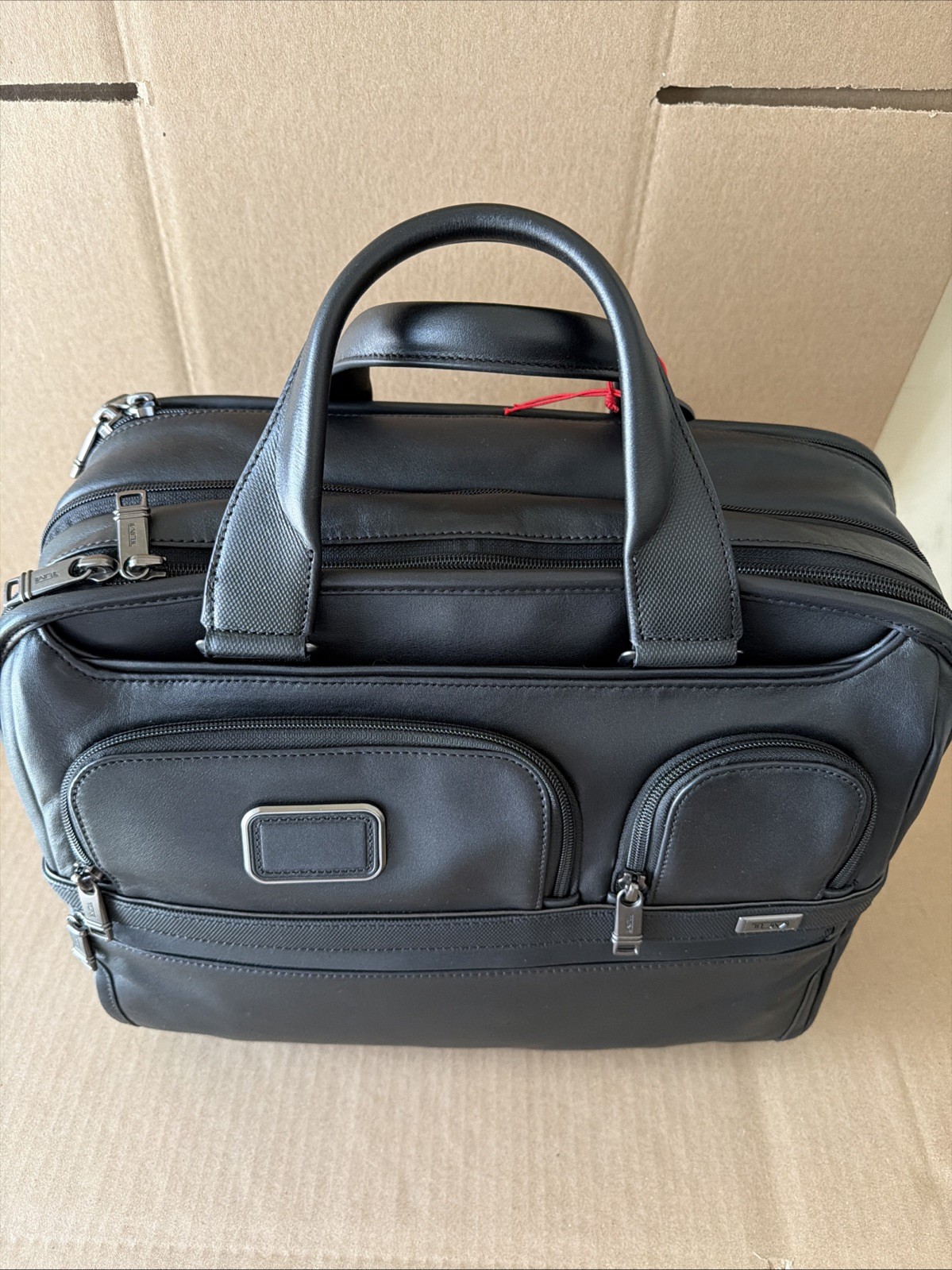 TUMI Alpha 3 Expandable Organizer Laptop Briefcase Leather 117231 1041 9603141