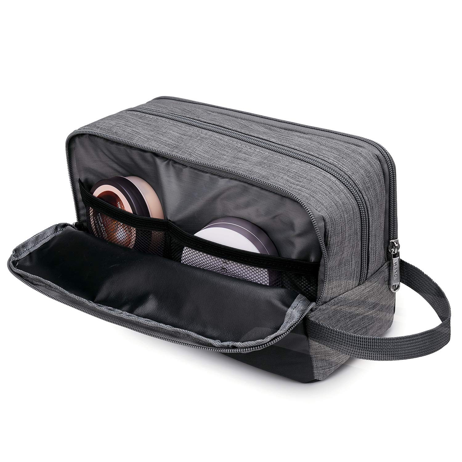 Toiletry Bag for Men Hanging Dopp 10.2×4.7×5.9 Inch (Pack of 1), Denim Grey