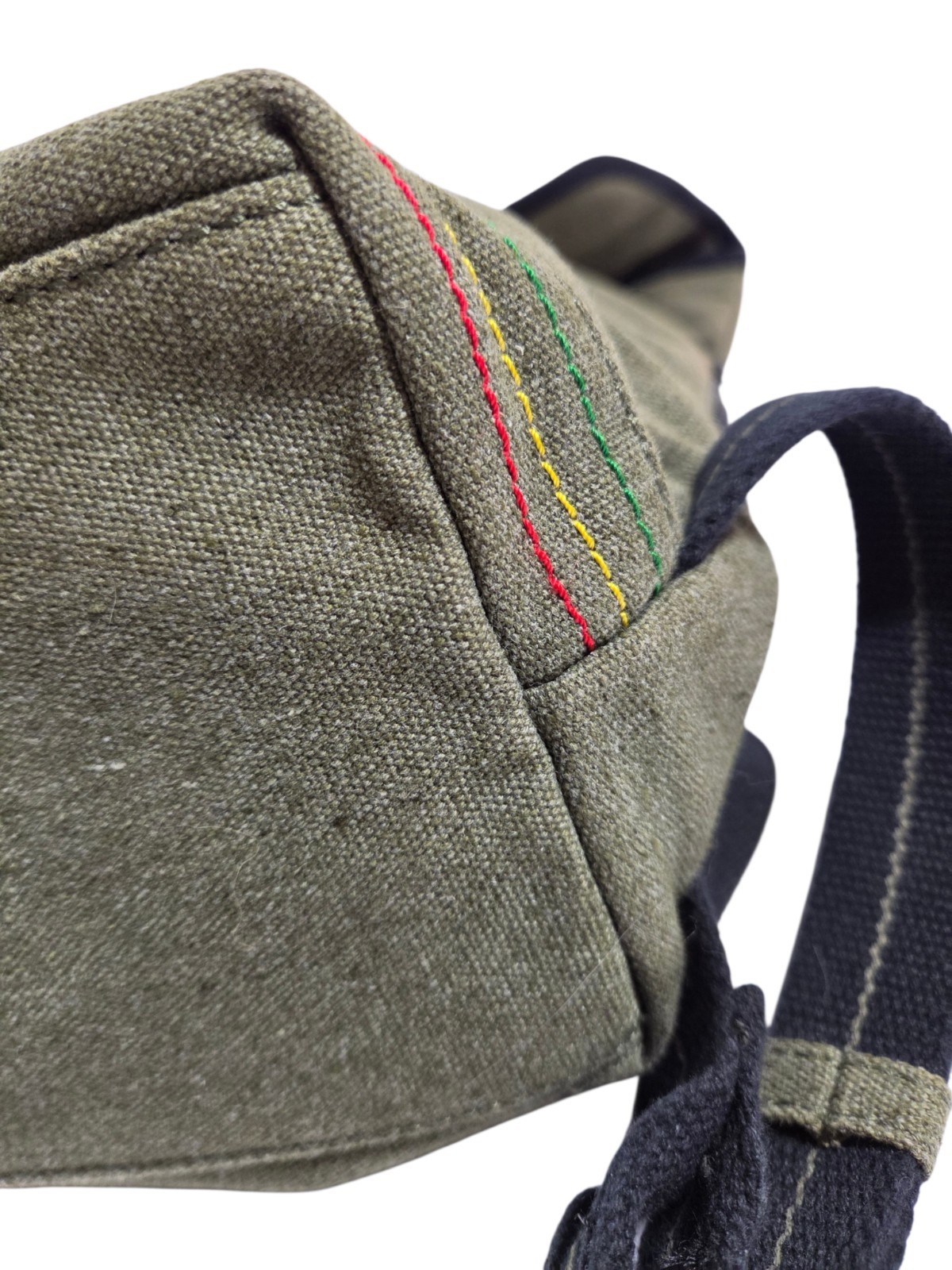 House Of Marley Hemp Bag Bob Marley Back Pack Olive Green Adjustable Straps