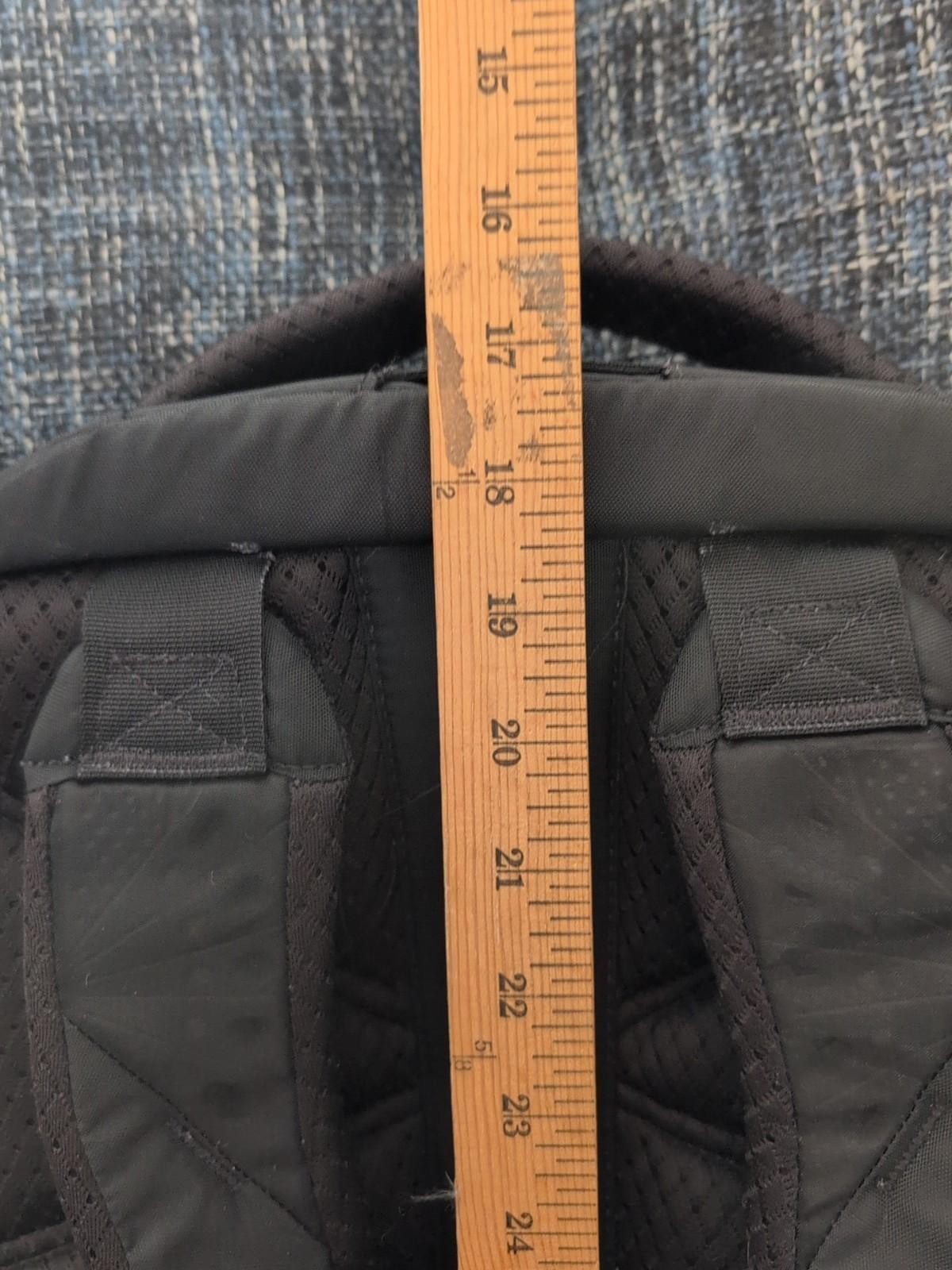 The North Face Recon Backpack Hiking Camping Storage Laptop Black W/ Blue Trim