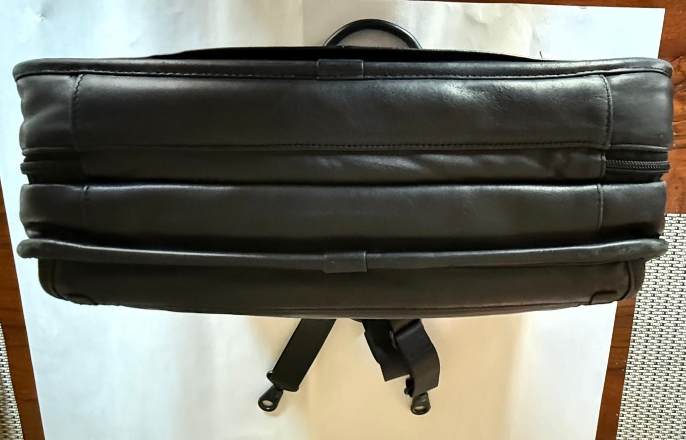 96531DH Tumi Alpha 2 T-Pass Organizer Briefcase in Black Napa Leather Laptop Bag