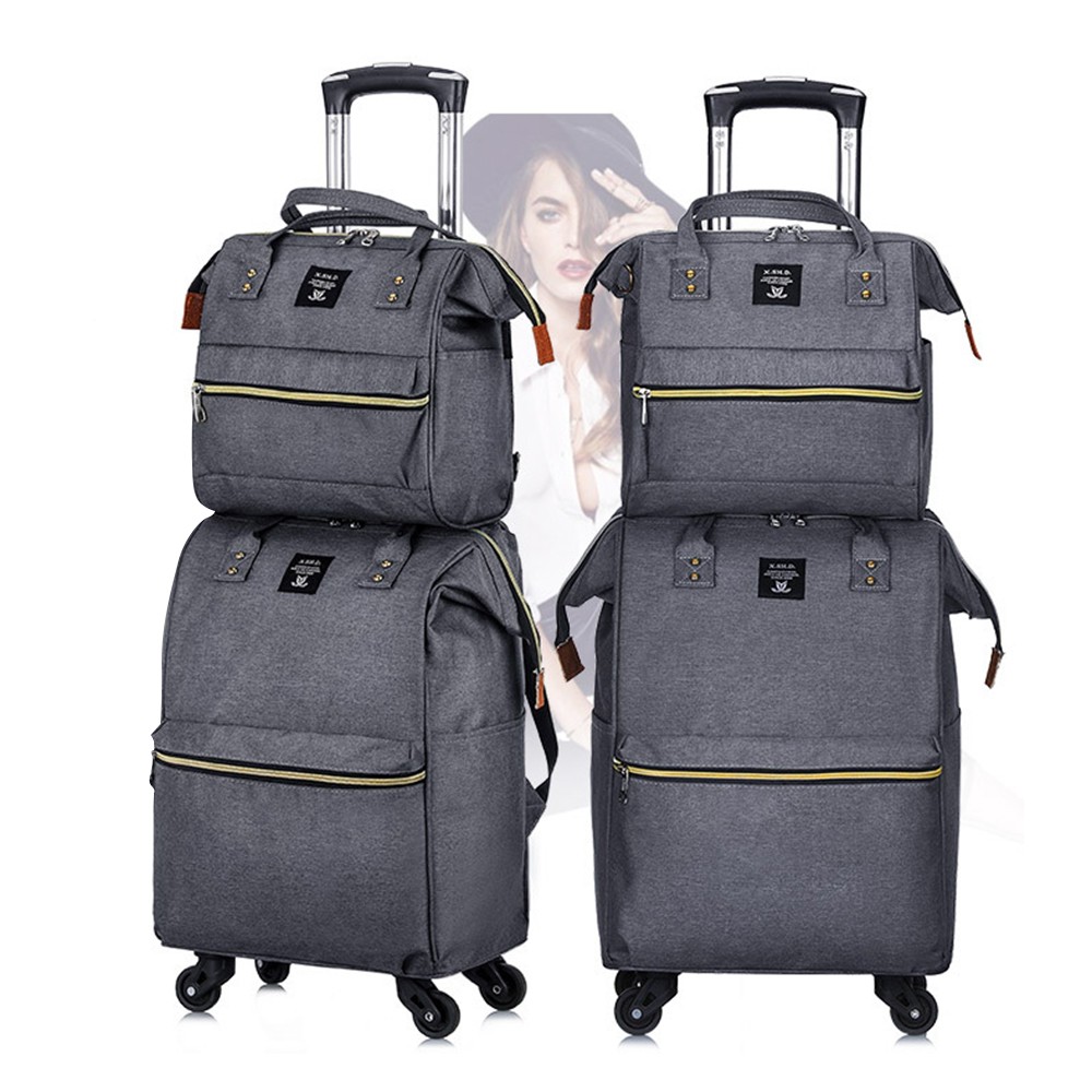 4 Wheel 20″ Traveler Lightweight Rolling Carry On Luggage Softside Suitcase