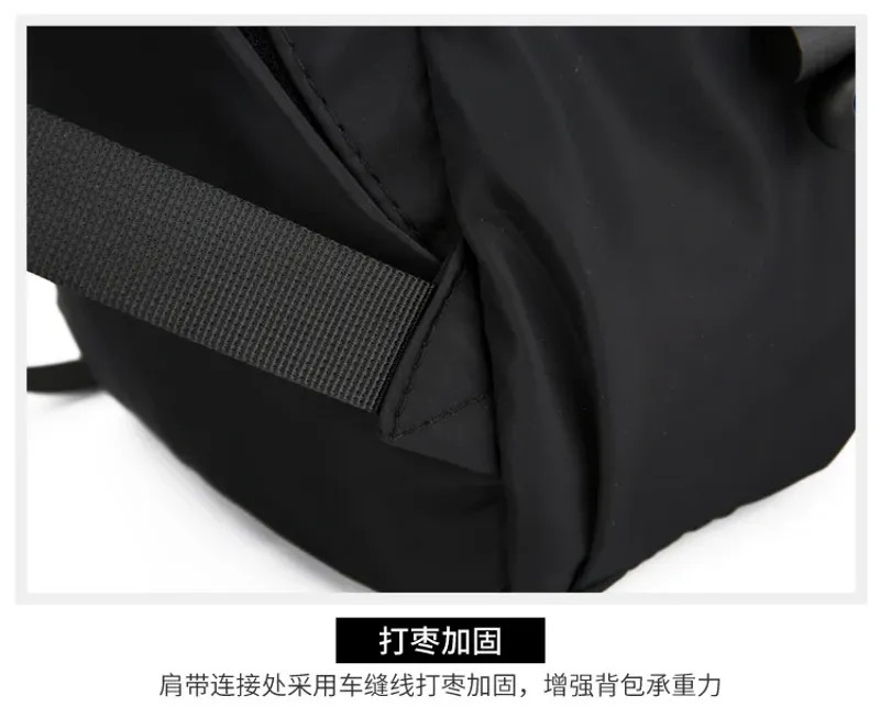 Mini Men’s Backpack Fashion Small Black Shoulder School Bag for Man Canvas