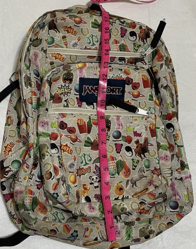 Limited Edition JanSport Superbreak Backpack Multi Stickers Student M46