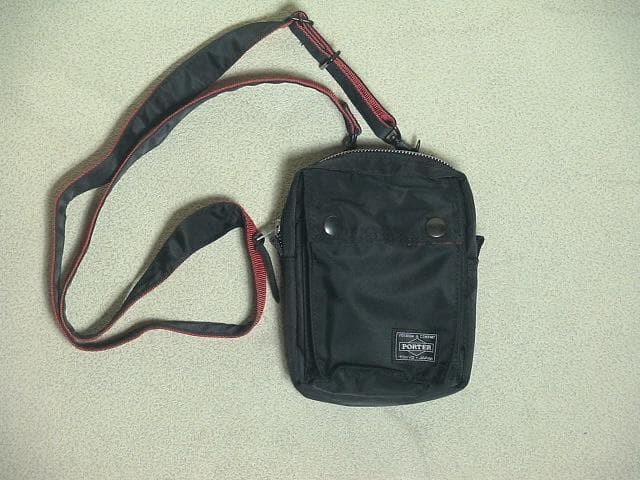Authentic Yoshida Kaban Porter Elfine Mini Shoulder Bag Black 16cm x 13cm x 4cm