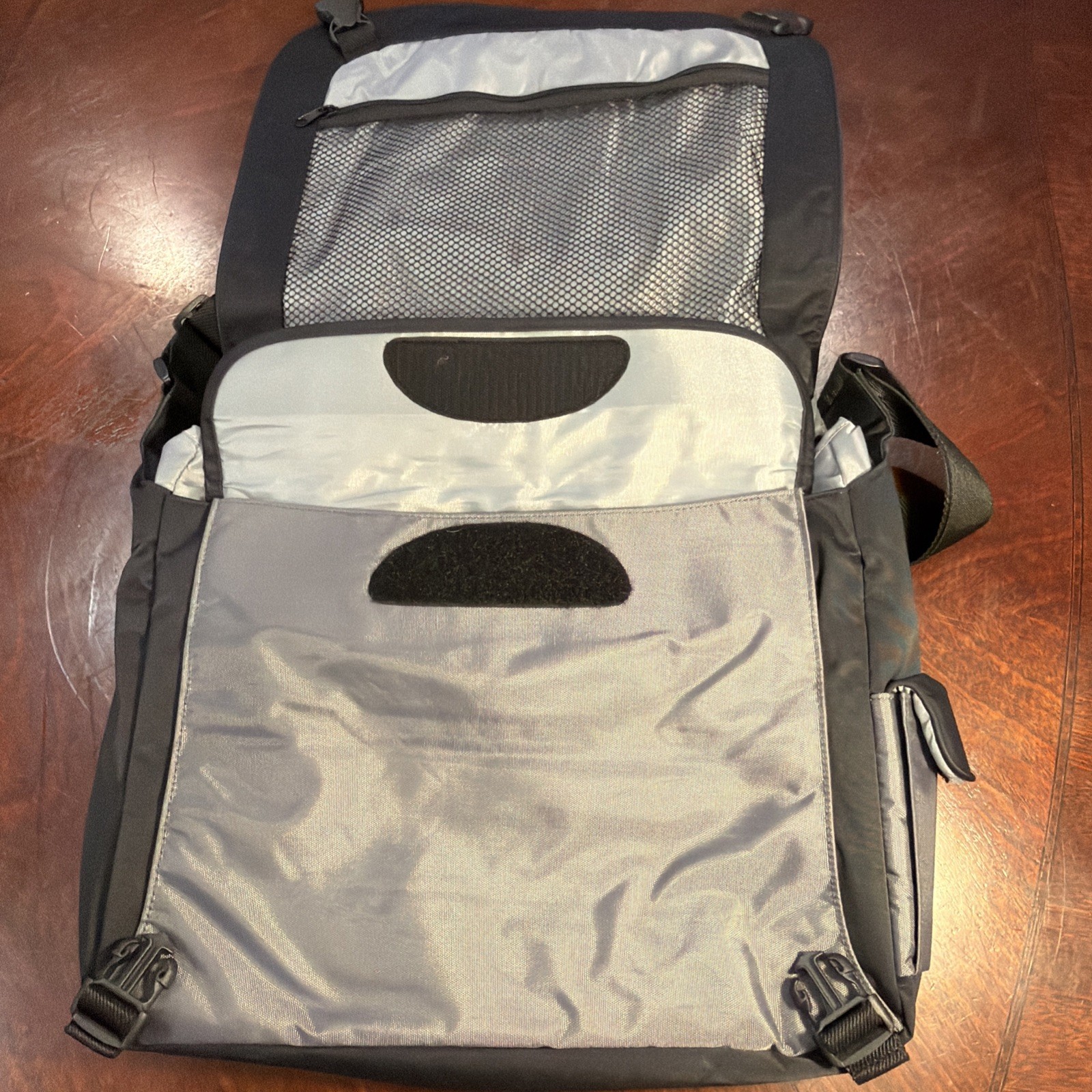 Travel Crossbody Laptop School Bag Black and Gray – See Description