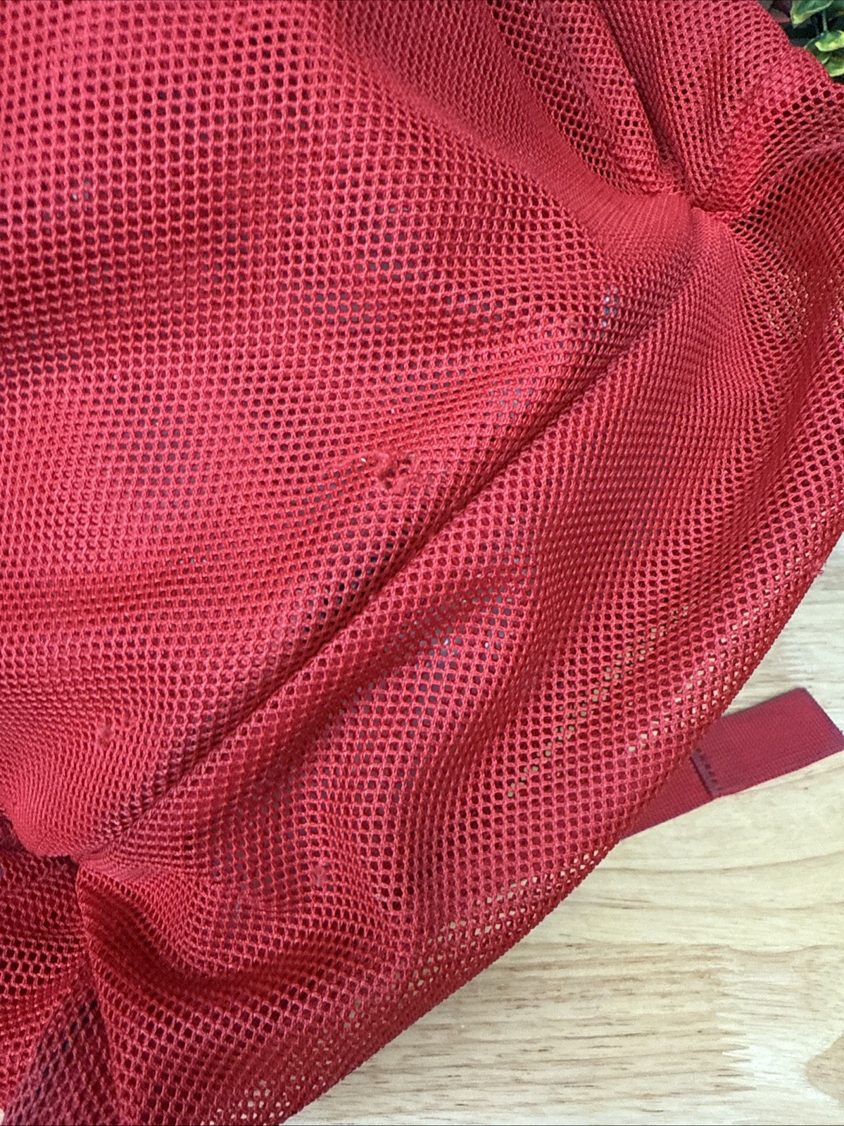 Nike Brasilia Mesh Backpack Color Sports Training Bag Swoosh BA6050-657 Red USED