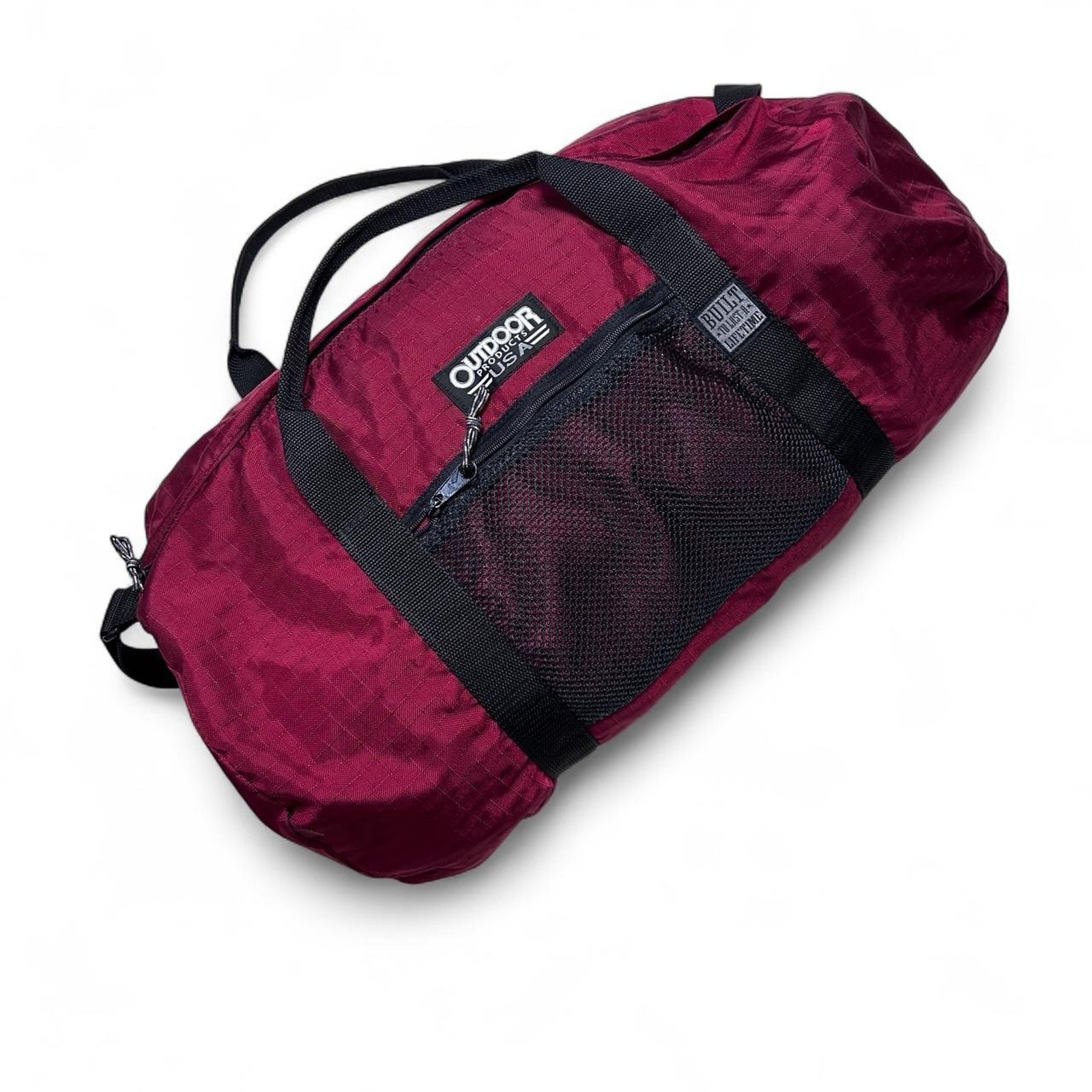 Outdoor Products 90s Vintage Duffle Travel Bag Ripstop Nylon Made USA Large