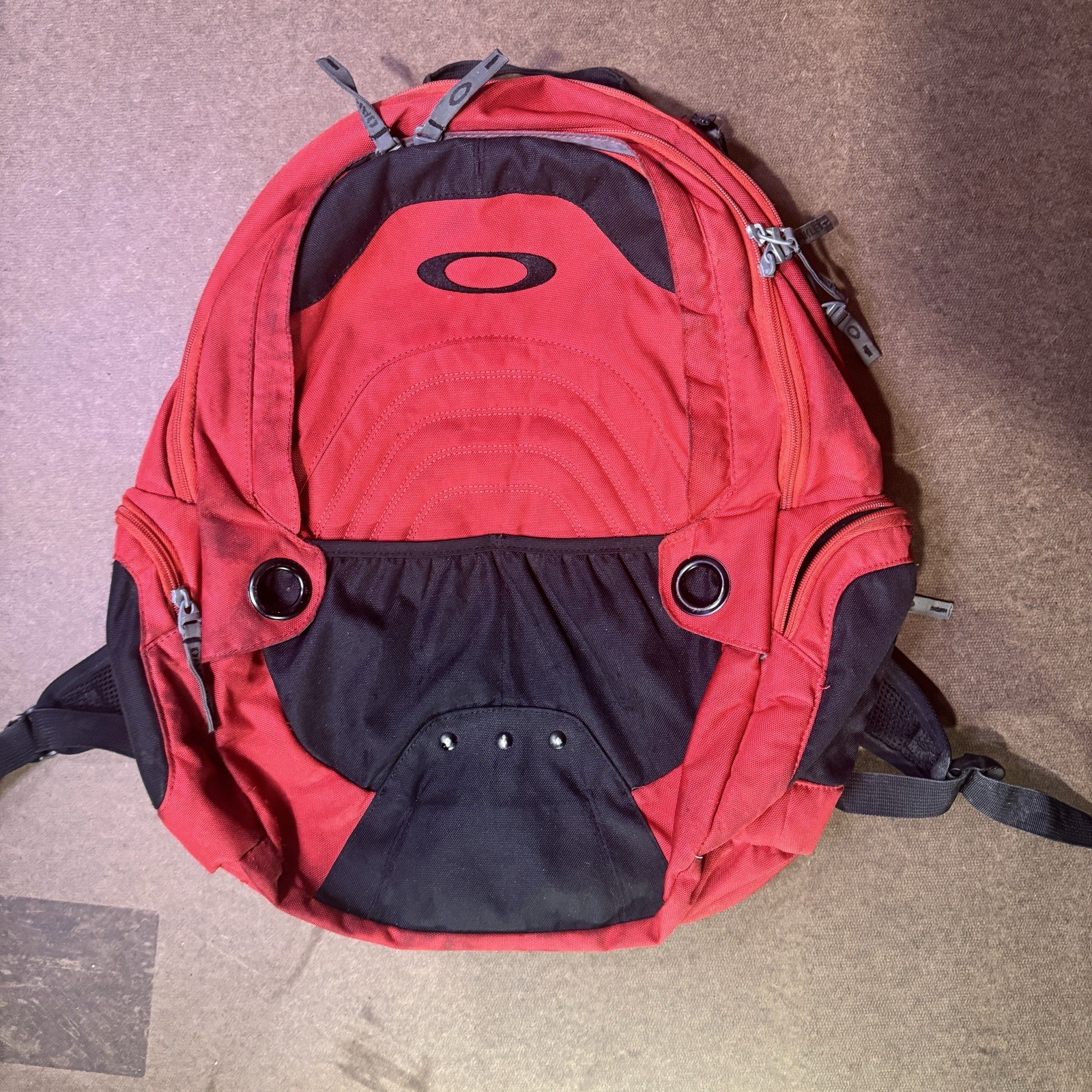 Vintage Oakley Backpack laptop BackPack Y2k Oakley Flak Pack Red Black Rare Bag