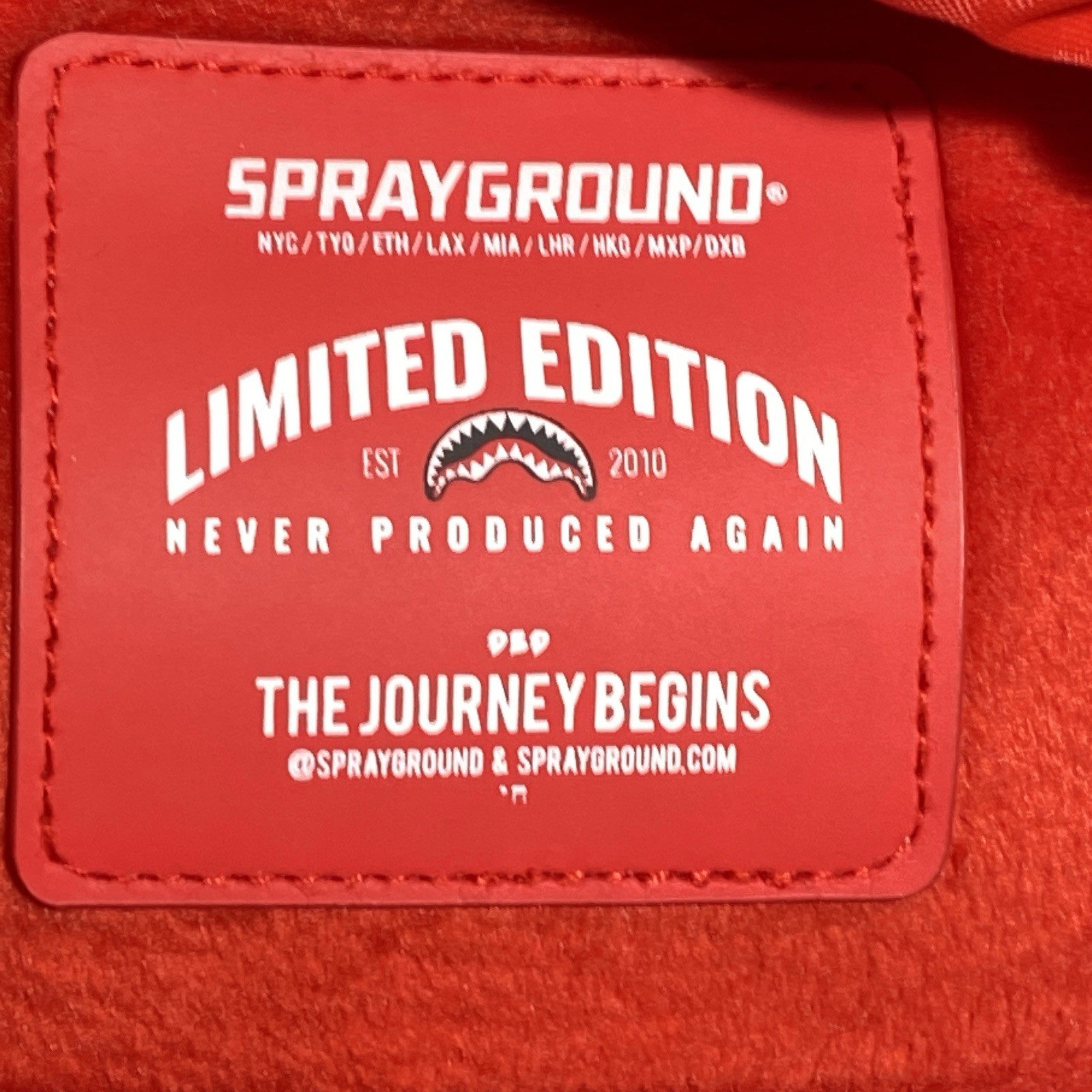 Sprayground Rubber Ghost Shark Black Backpack Limited Edition Book Bag