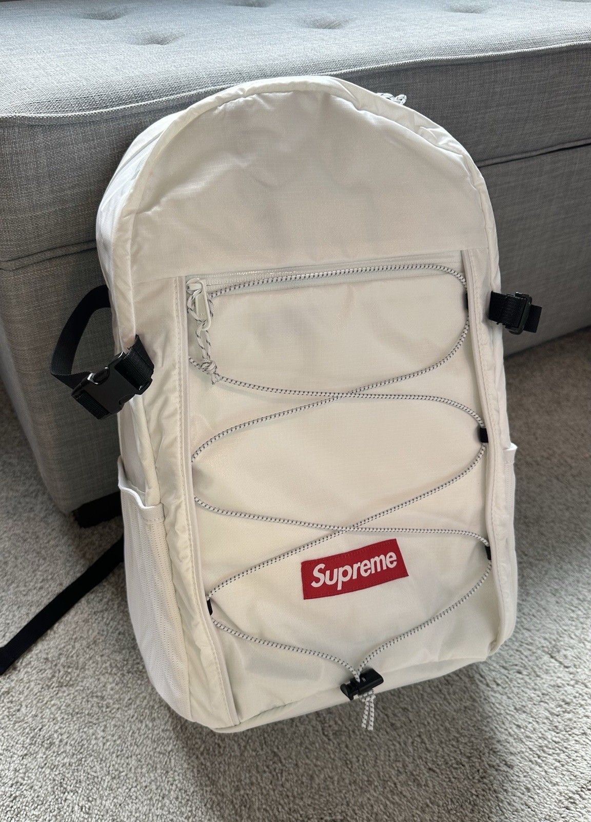 Supreme White Backpack Cordura Box Logo