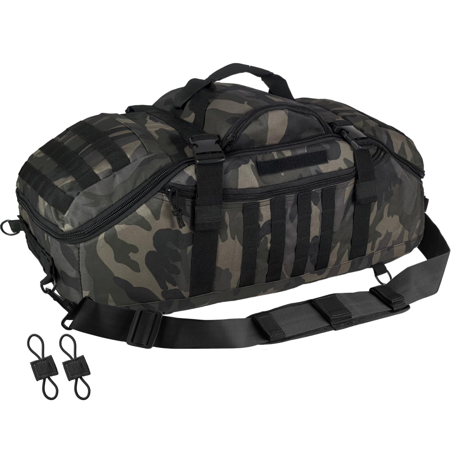 65L Large Tactical Duffle Bag & Backpack, MOLLE Pack for Sports, Gym, Outdoor
