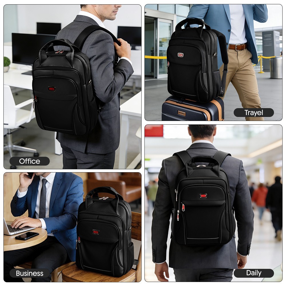 3 in 1 Slim Backpack For Men 15.6 Inch Laptop Bags Waterproof