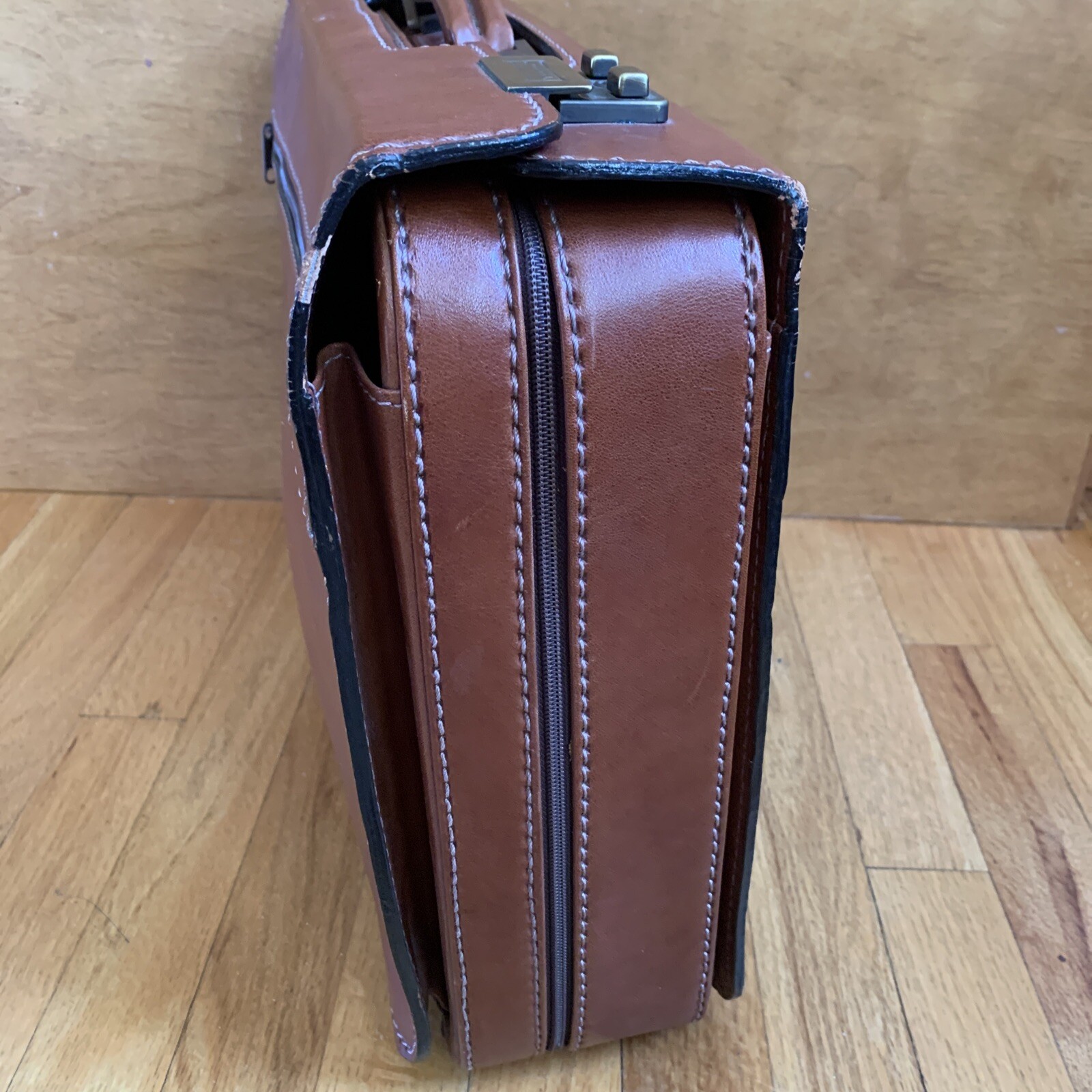 Vintage Pielnoble Leather Business Briefcase Messenger Bag RARE Made in Spain
