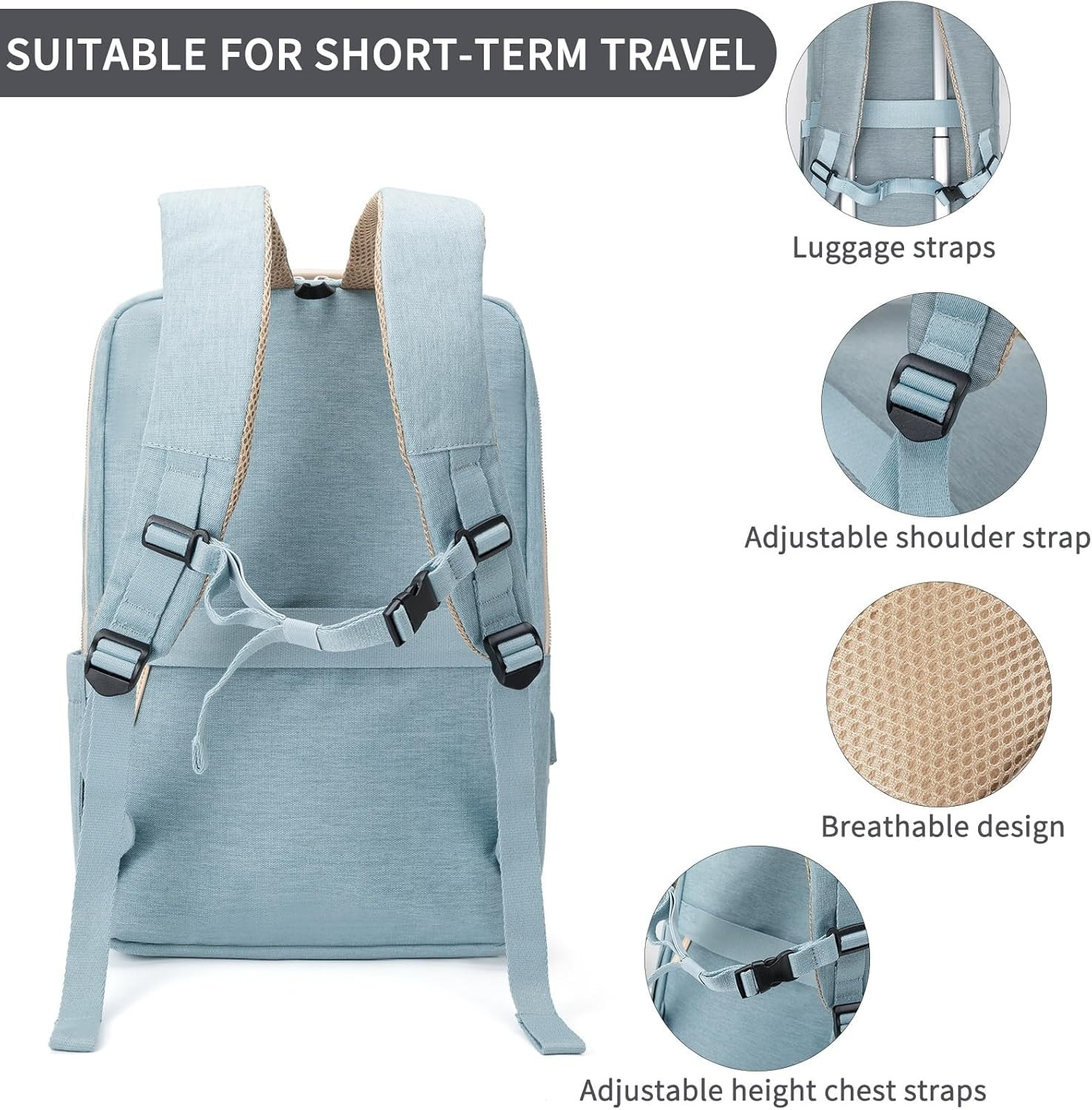 25L Large Travel Laptop Backpack for Women – Lightweight & Stylish