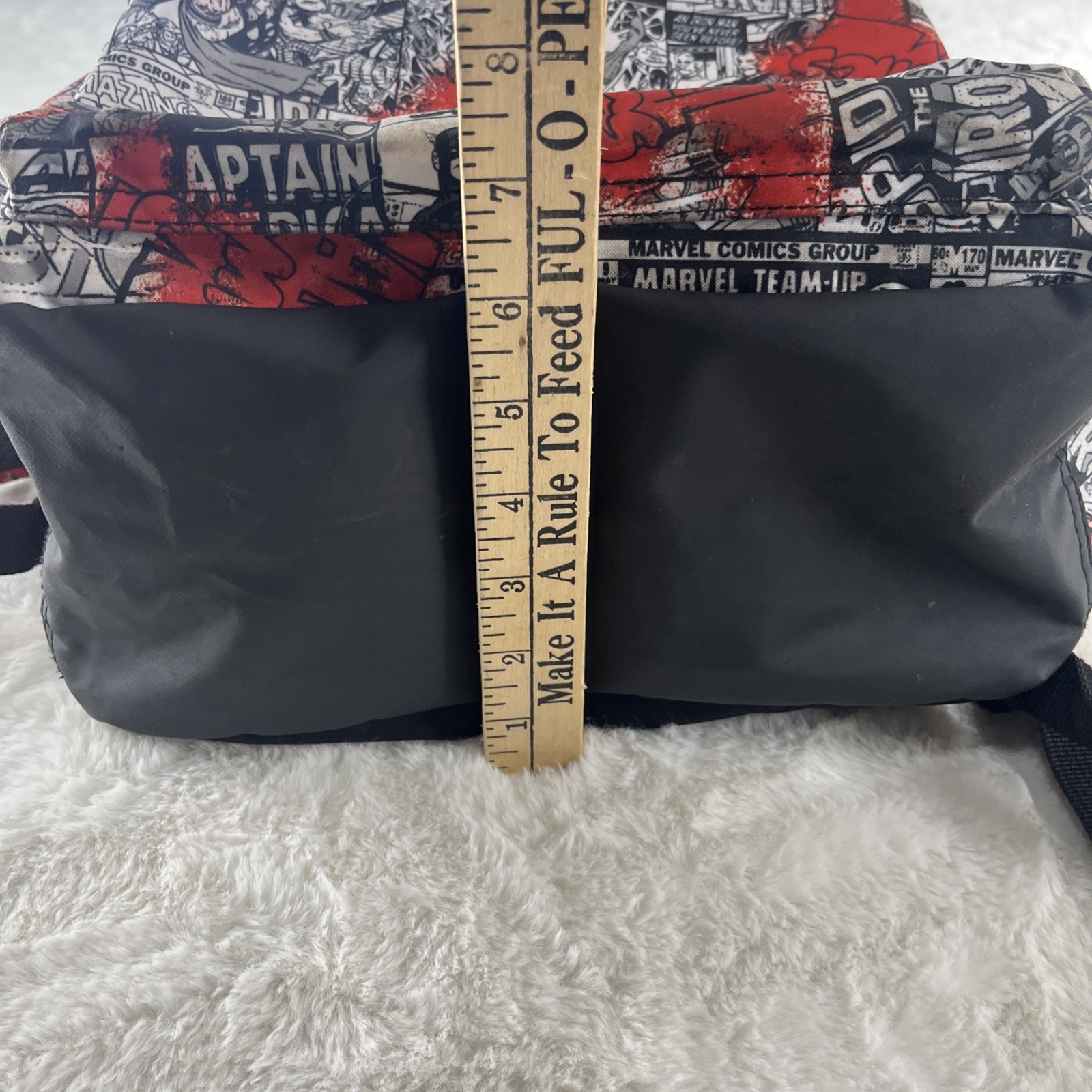 MARVEL COMIC BOOK BLACK & WHITE COVERS BACKPACK Spider-Man, Iron Man, Thor
