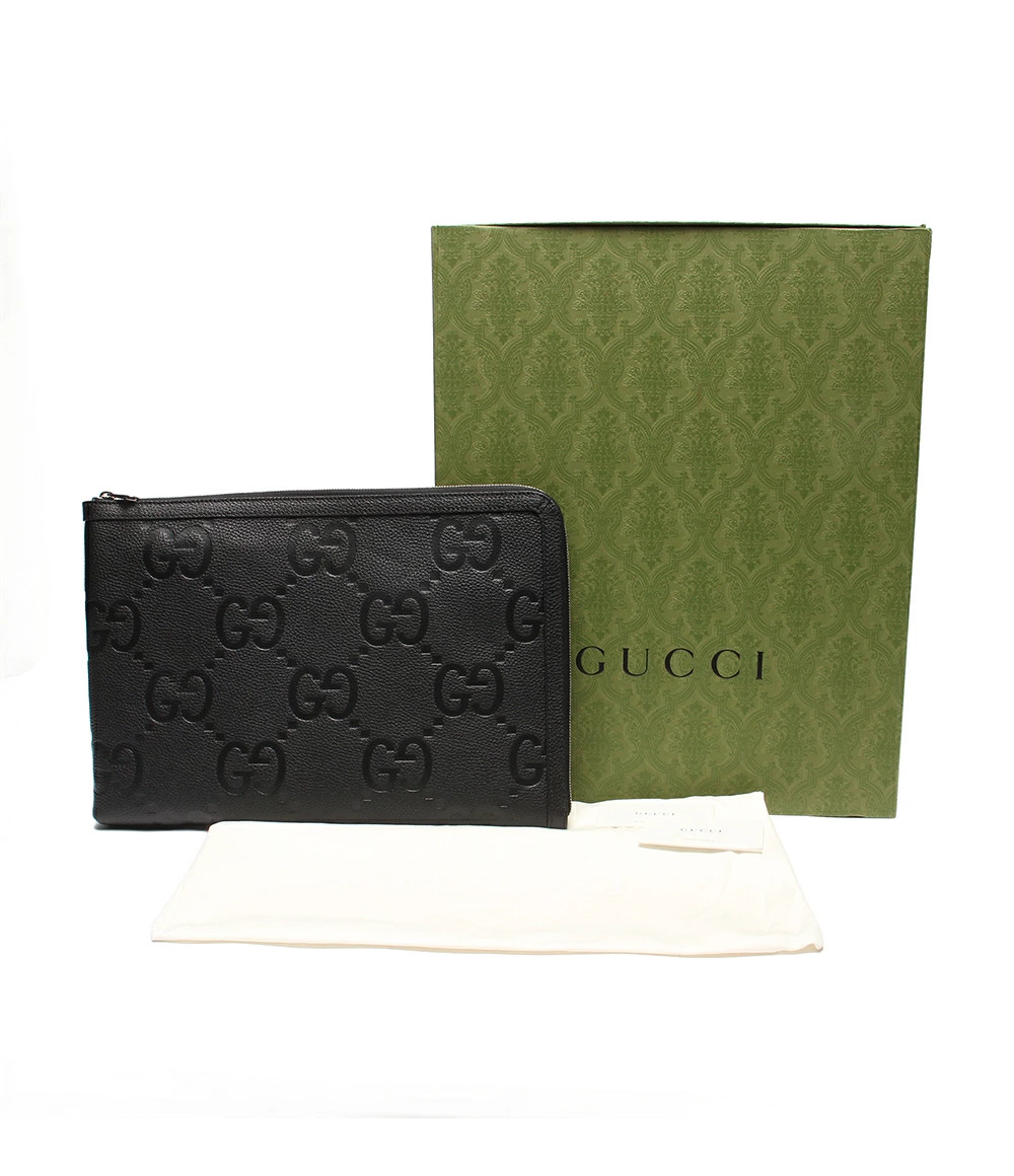 Gucci Junbo GG Clutch Bag 792262 520981 Black