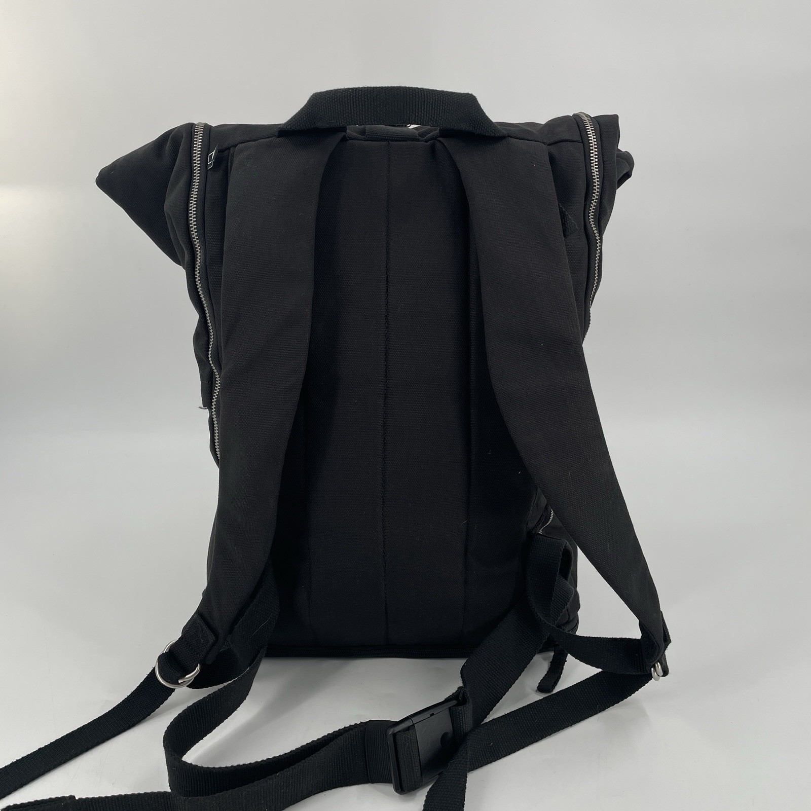 IKEA Forenkla Backpack In Black – Roll Top Style – Padded Laptop Sleeve