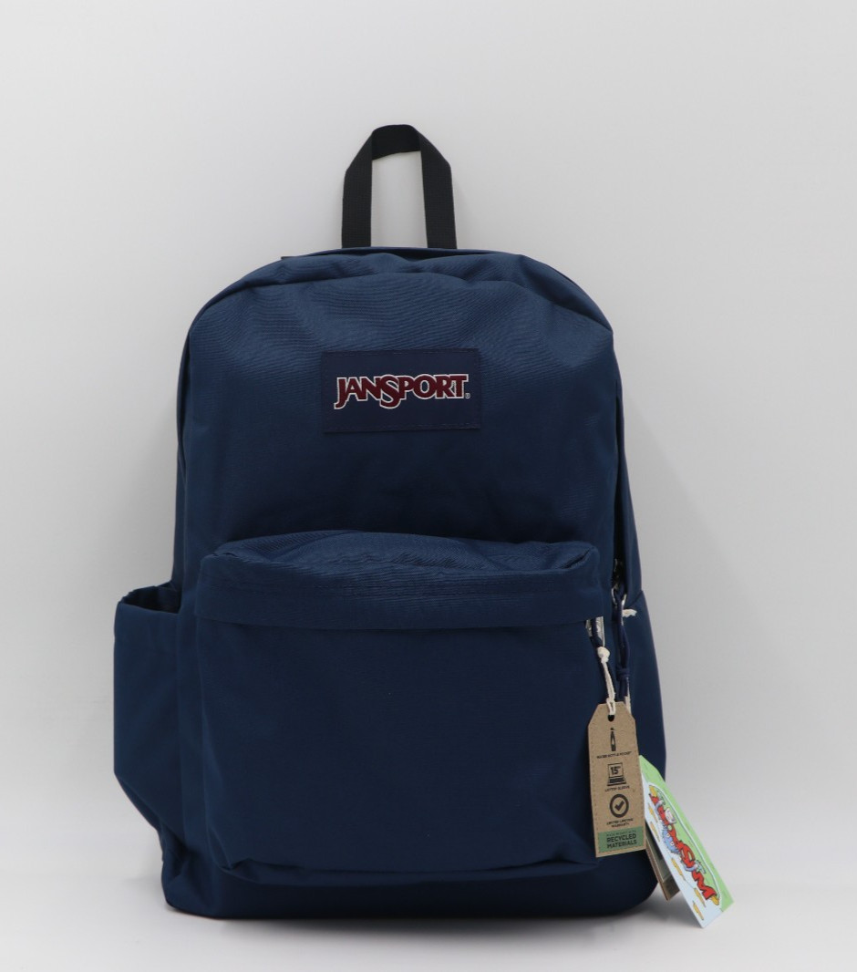 JanSport SuperBreak Plus Backpack Internal 15″ laptop Sleeve, Side Pocket