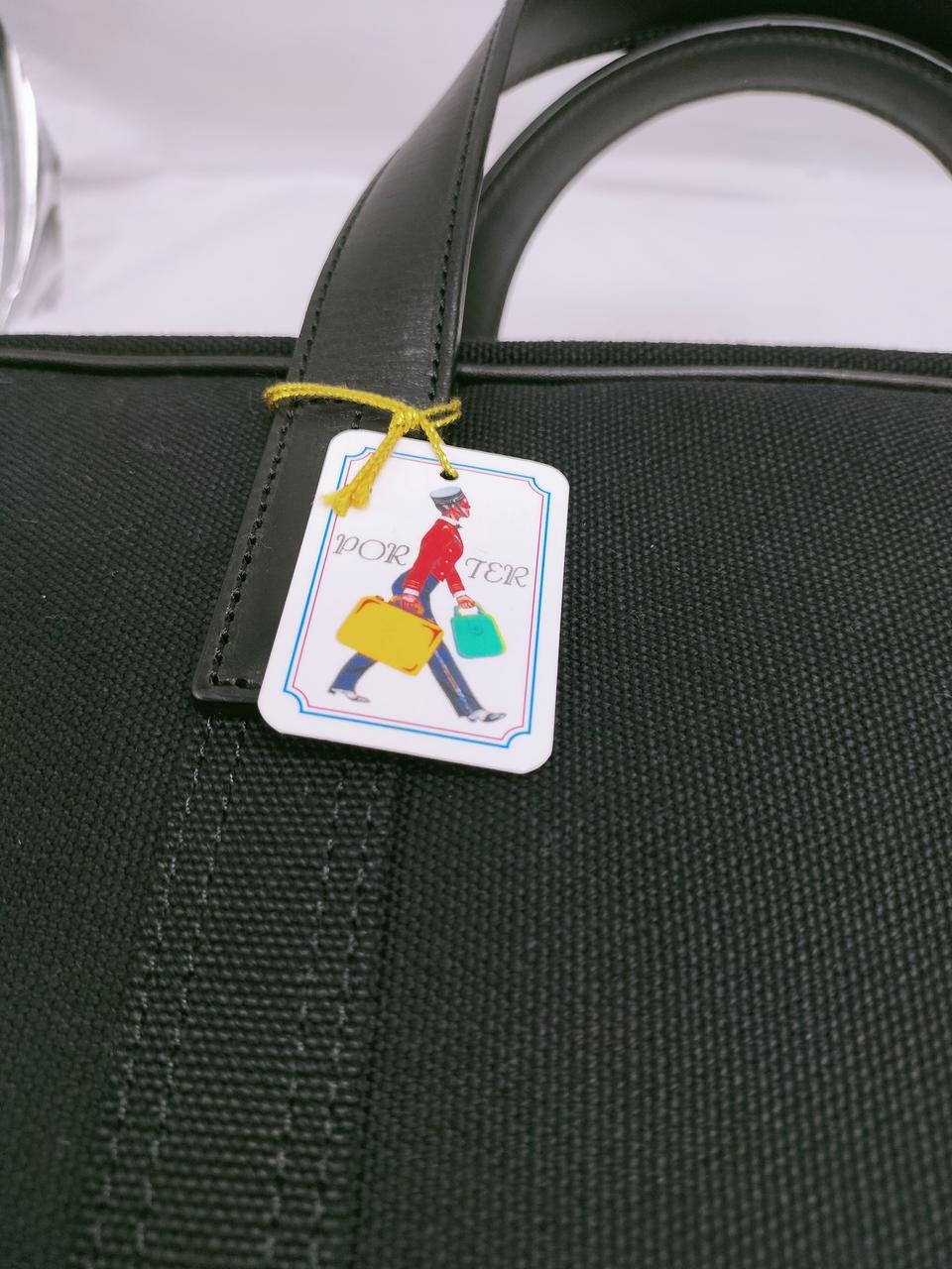 PORTER Yoshida Unite Briefcase Business Bag Canvas Green Japan Laptop Case