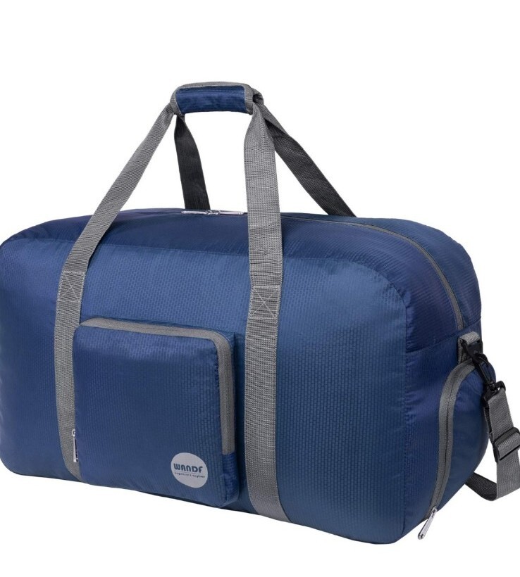 WANDF Foldable Bag Duffel Bag/ Travel Tote. Water Resistant. Navy 120L.