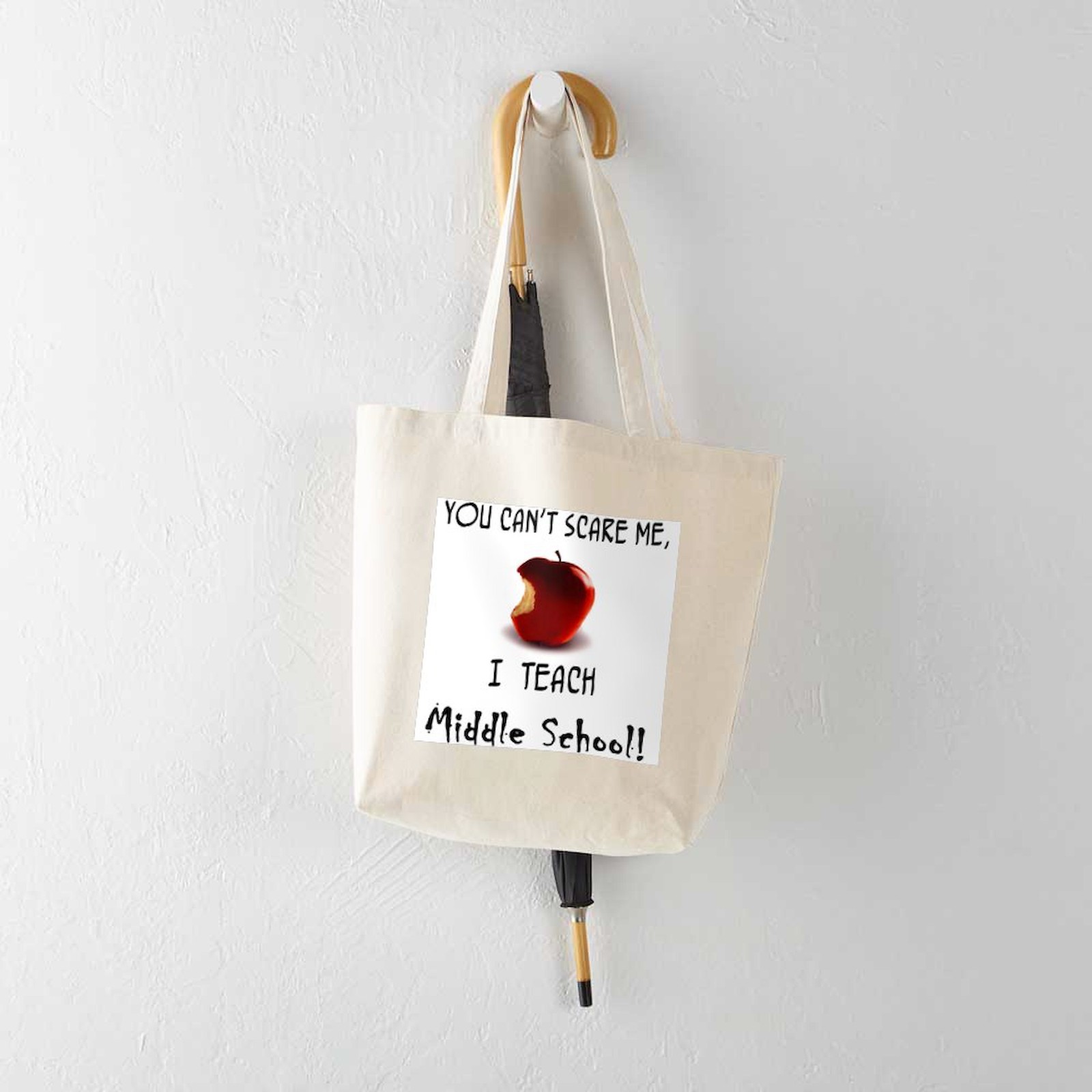 CafePress No Scare Middle School Teacher Tote Bag (123617769)