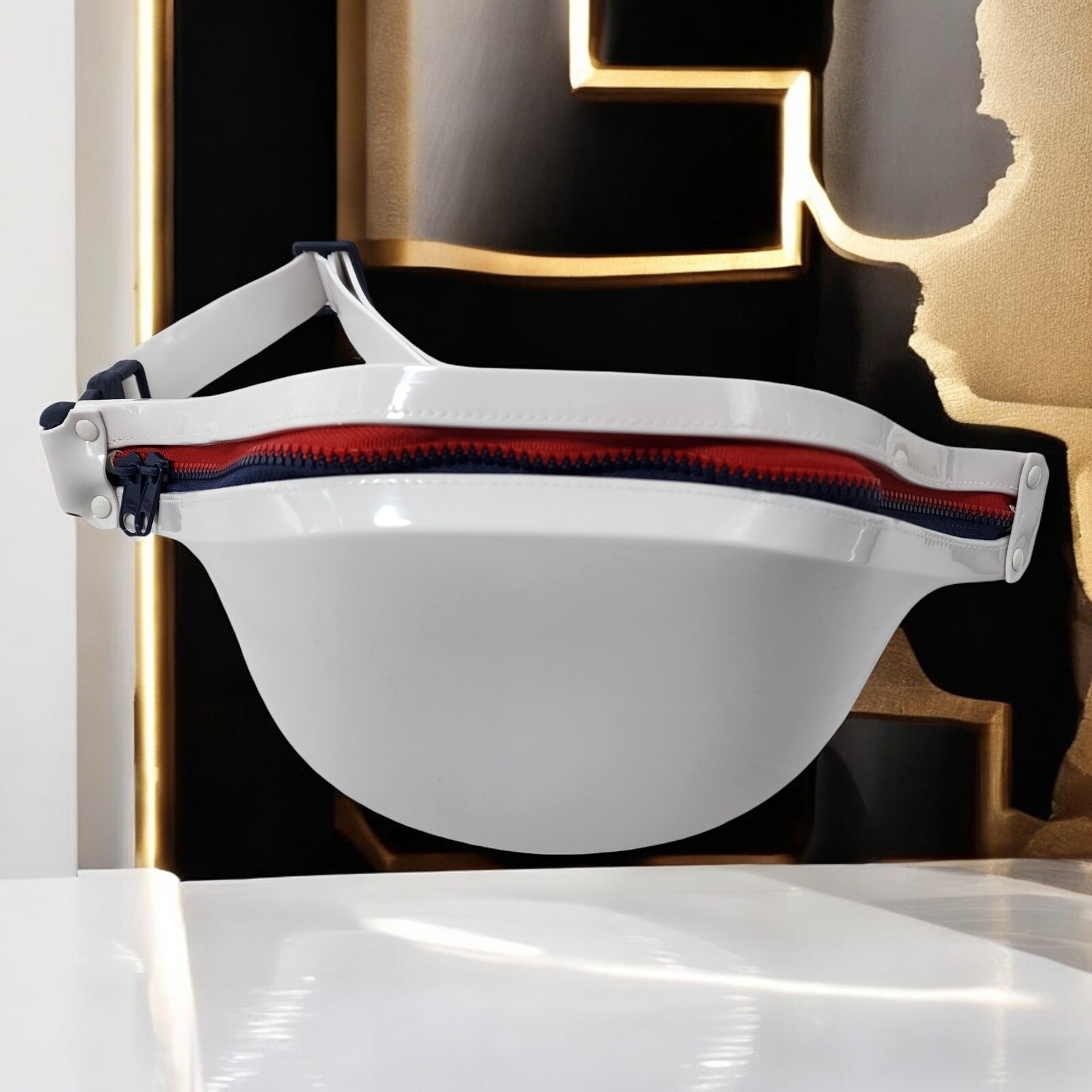 FILA Melissa Pochete Fanny Pack Durable Jelly Bum Waist Belt Bag Heavy Duty WHTE
