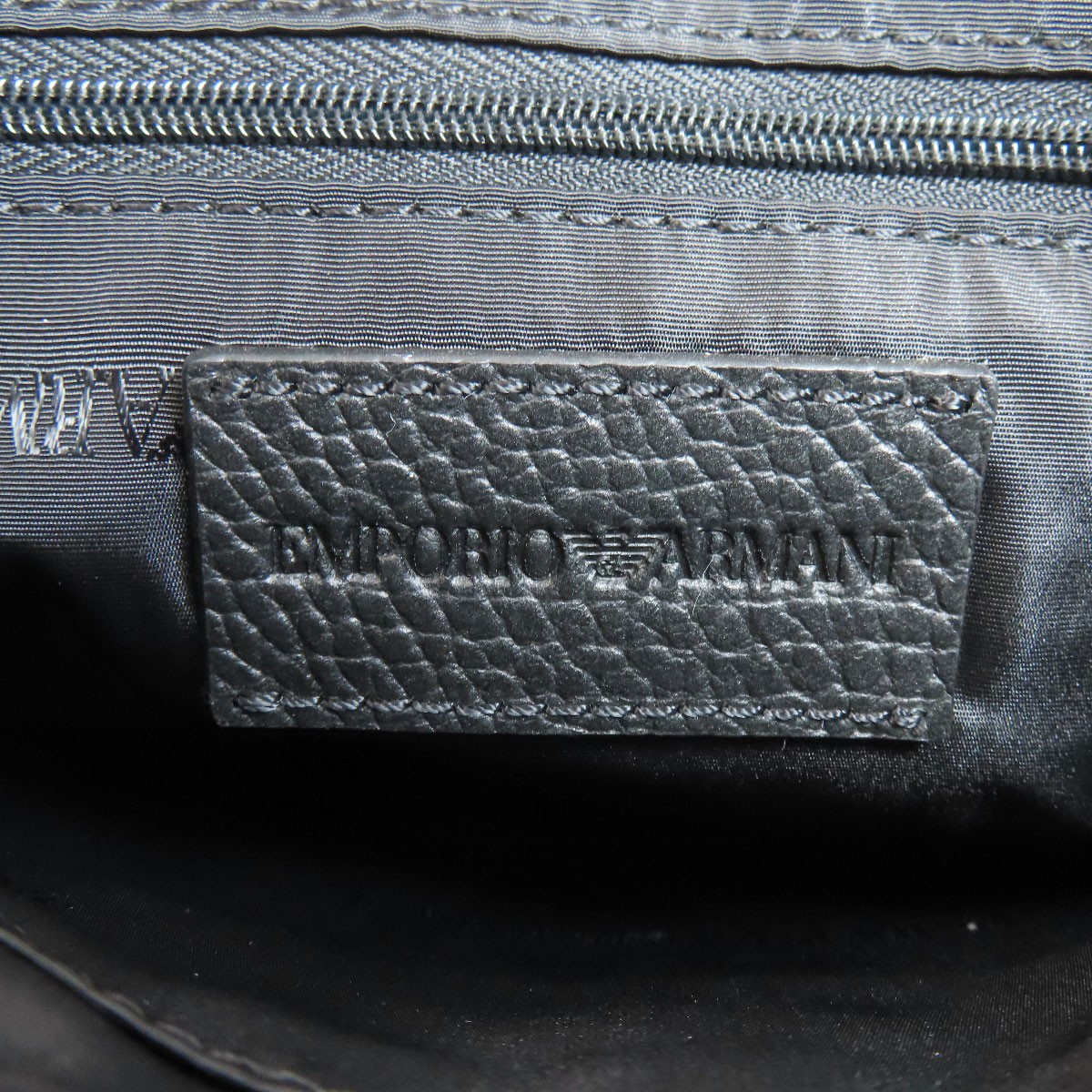 Emporio Armani logo Shoulder Bag Leather mens [Used]