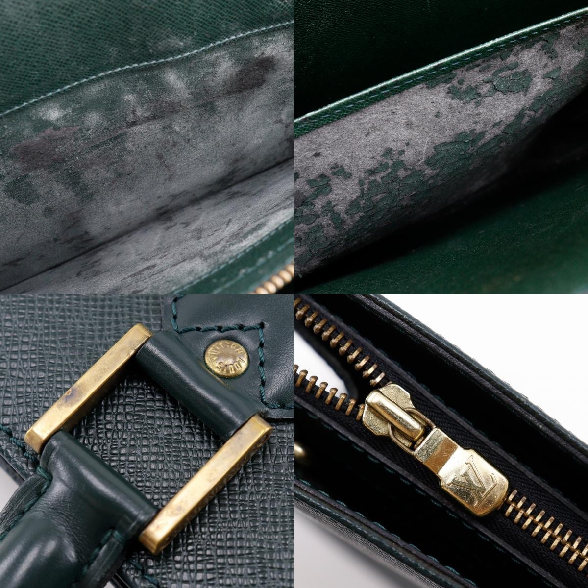 LOUIS VUITTON Porto Documan Rozan Business bag M30054 Epithea Green Taiga mens
