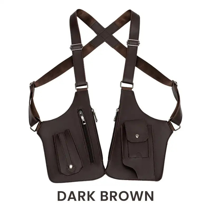 Double Shoulder Strap Multi-Pocket Outdoor Anti-Theft Tactical Fishing Bag