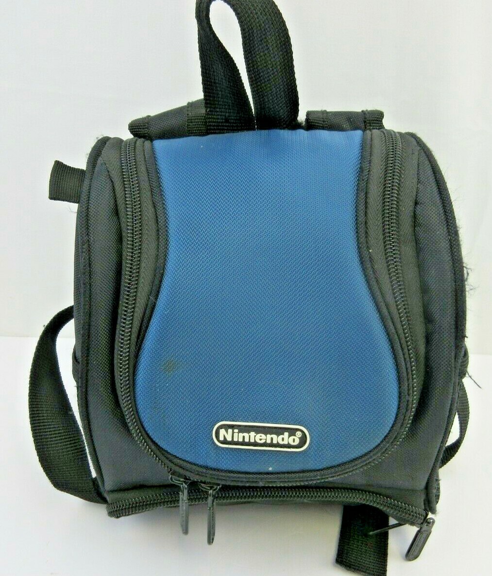 Nintendo Backpack Black Zippered Pockets Adjustable Straps Game Tote Case