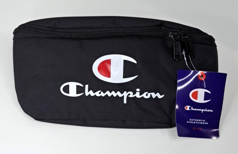 Champion Waist Bag Sling CrossBody Black White Red