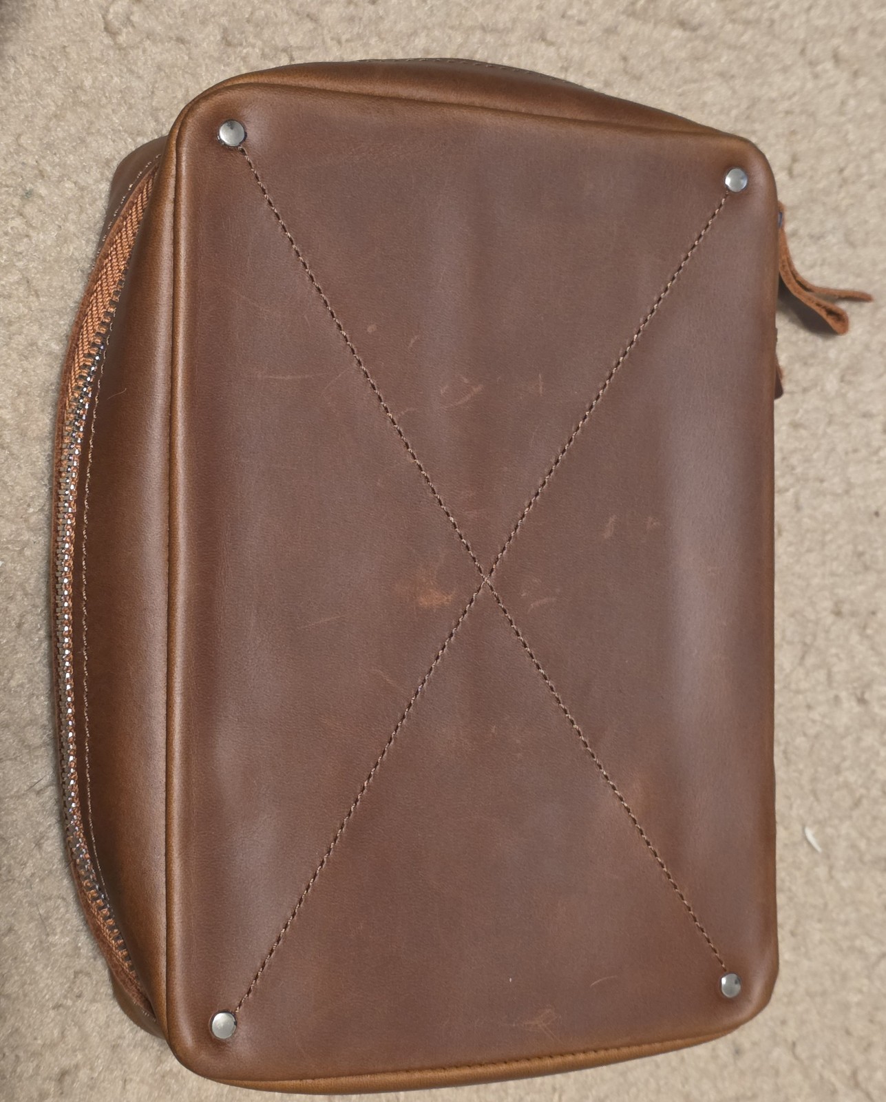 Hidemont Tech Organizer June Leather Brown