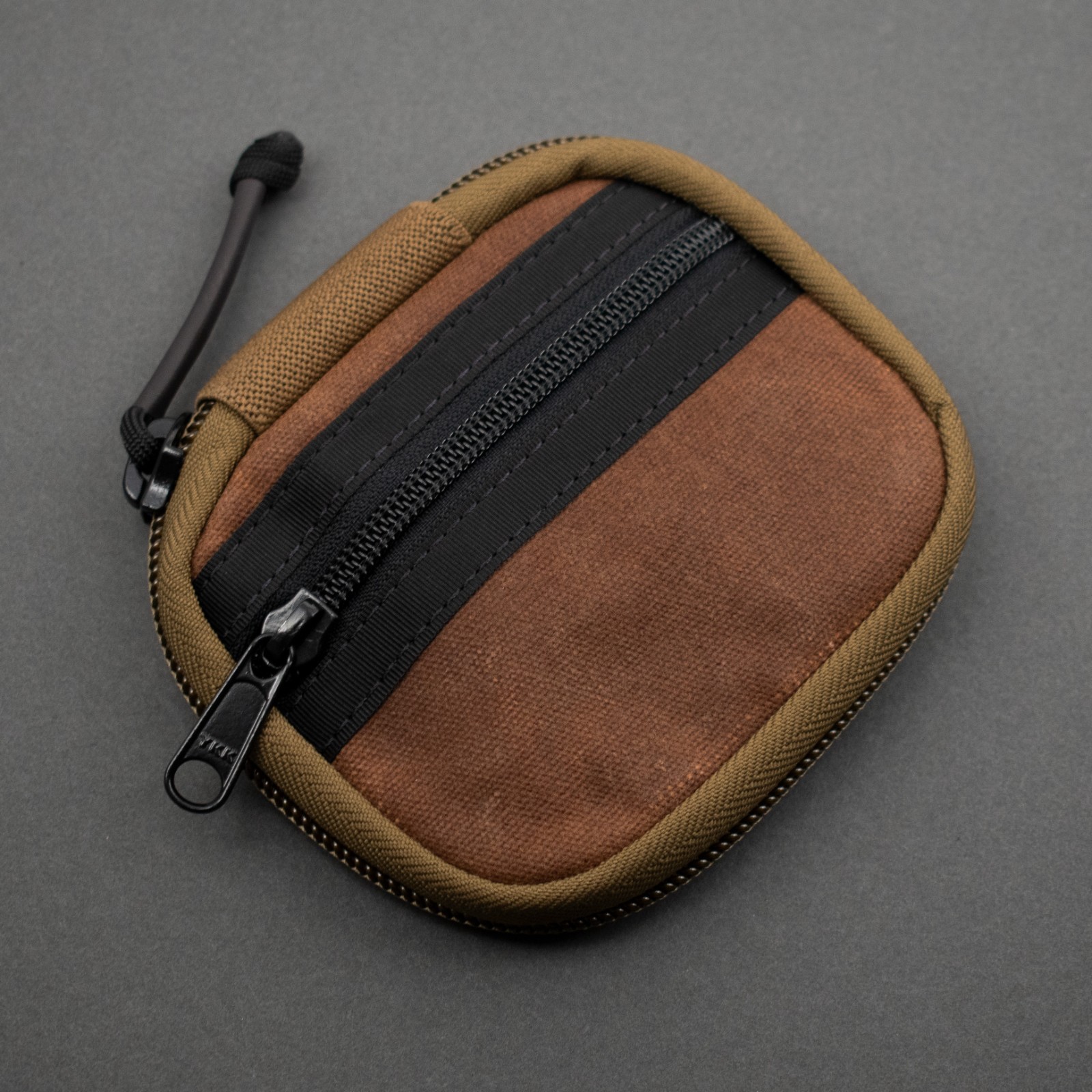 Garage Built Gear Mighty Pouch Classic, Pink Sprinkles/Brown Waxed Canvas, GBG