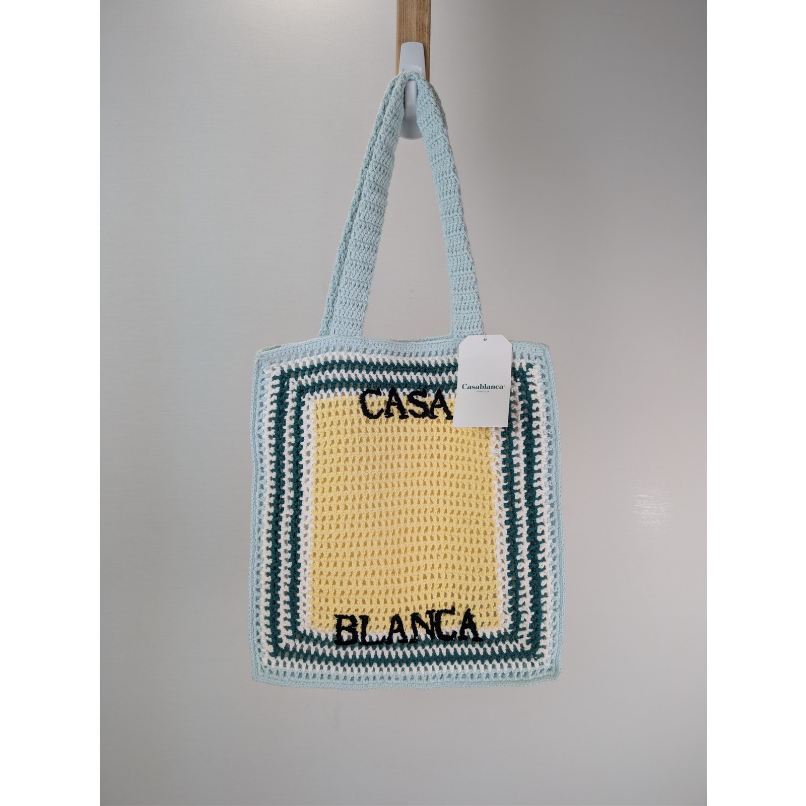 Casablanca Knit Cotton Crochet Bag in Multicolor BNWT Size: OS