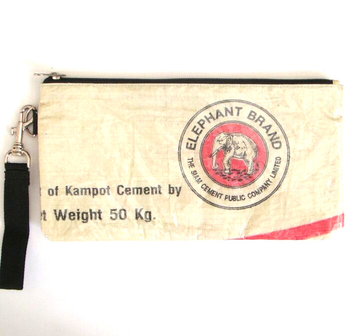 Elephant Brand Recycled Passport Wallet made from Cement Bags in Cambodia