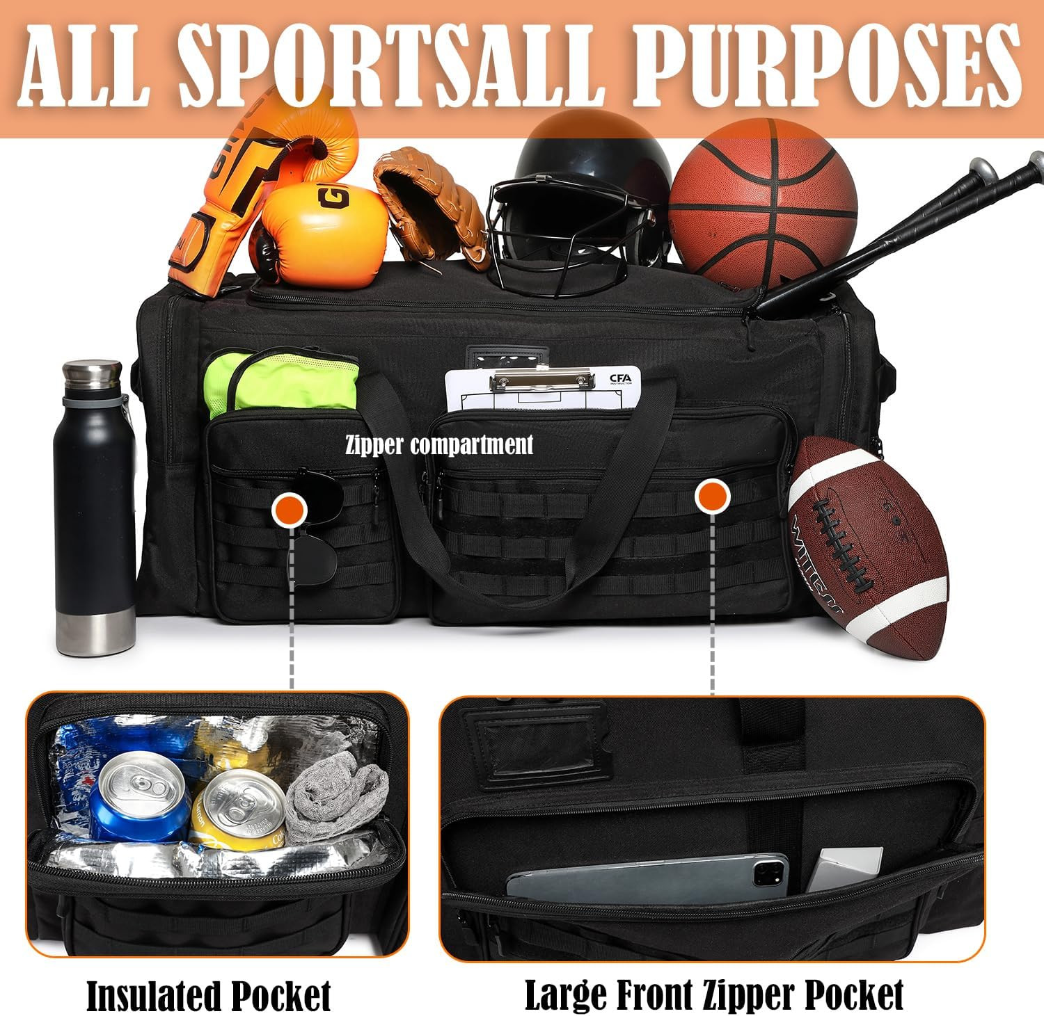 130L Extra Large Duffle Bag for Men, Heavy Duty Duffle Bag for Travel, Large Spo