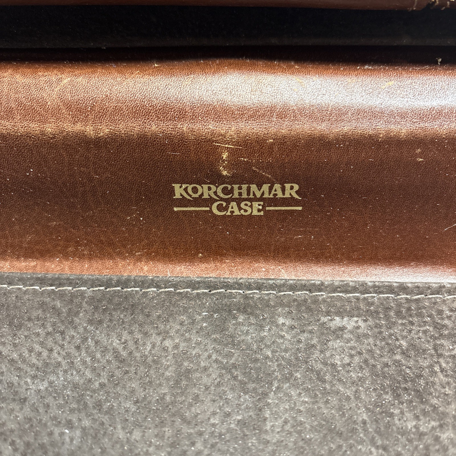 Vintage Leather Korchmar Attache / Briefcase 18 1/2 x 13 1/8 x 4 1/4